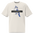 Blue Jay Shirt in Faded Bone, front view: a blue jay under an OPINIONS WITH FEATHERS banner