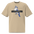 Blue Jay Shirt in Faded Khaki, front view: a blue jay under an OPINIONS WITH FEATHERS banner