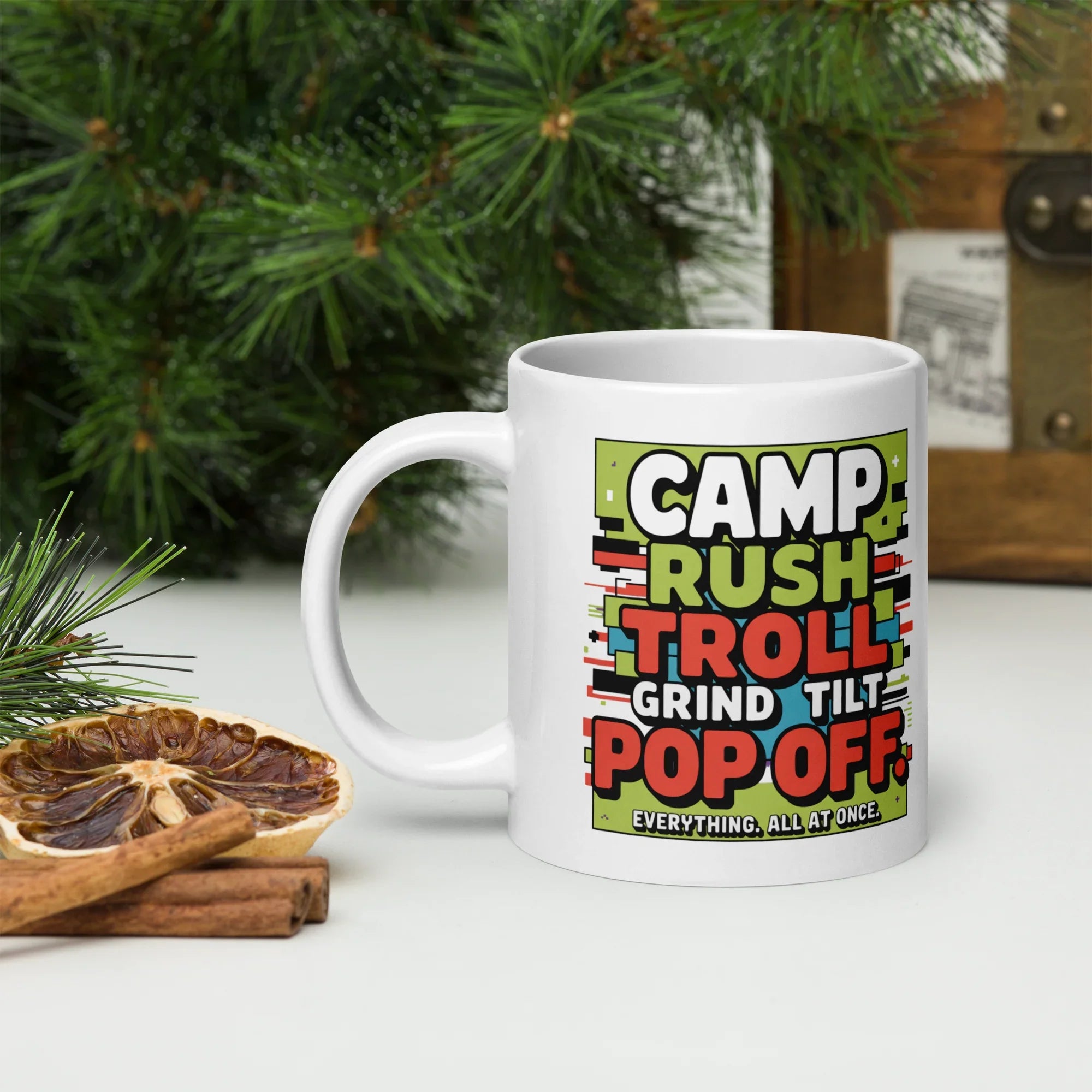 Gamer Coffee Mug – Camp Rush Troll Pop Off Slang Design - RaZits