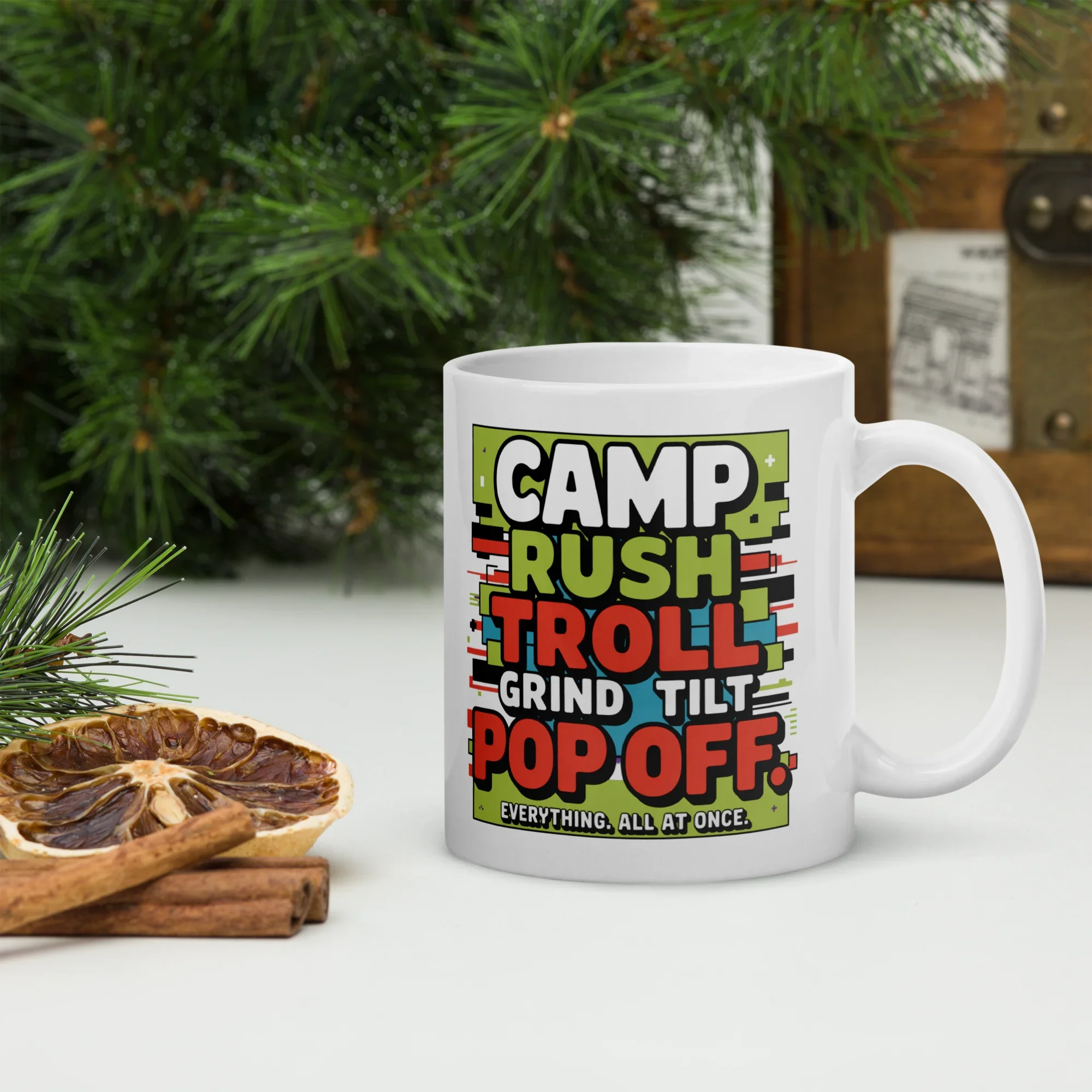 Gamer Coffee Mug – Camp Rush Troll Pop Off Slang Design - RaZits