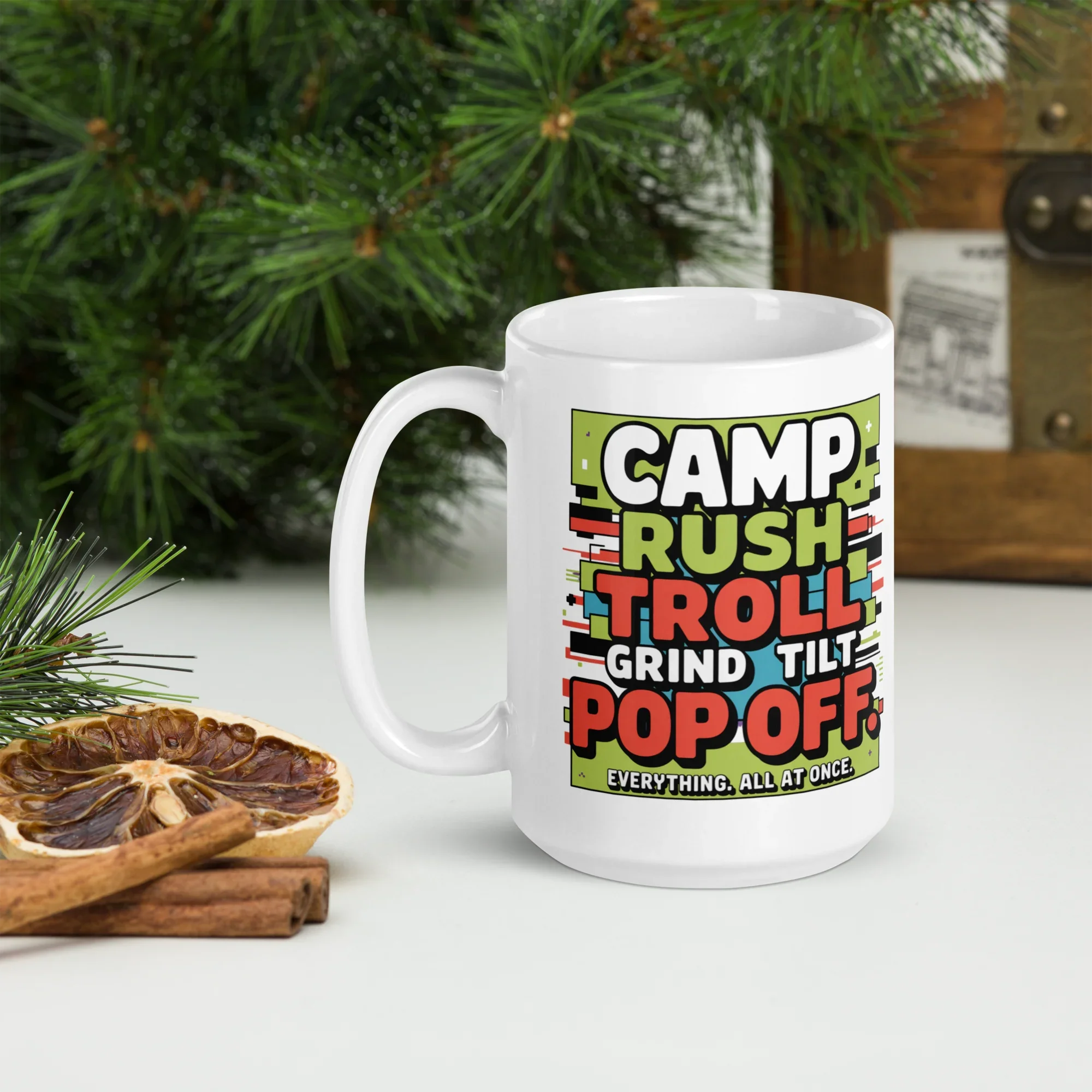 Gamer Coffee Mug – Camp Rush Troll Pop Off Slang Design - RaZits
