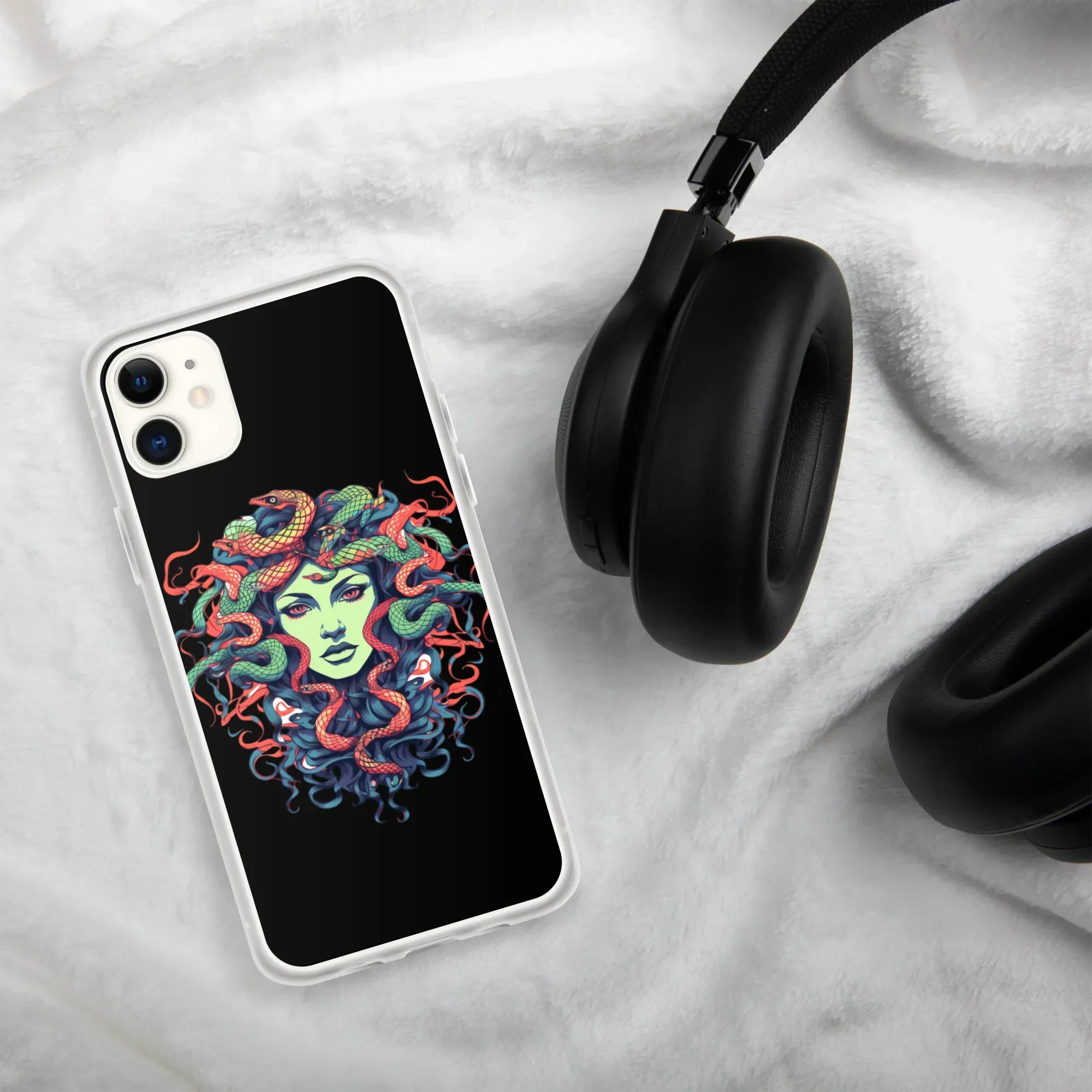 Medusa iPhone Case Colorful Mythical Art Phone Cover - RaZits Medusa iPhone Case Colorful Mythical Art Phone Cover - RaZits