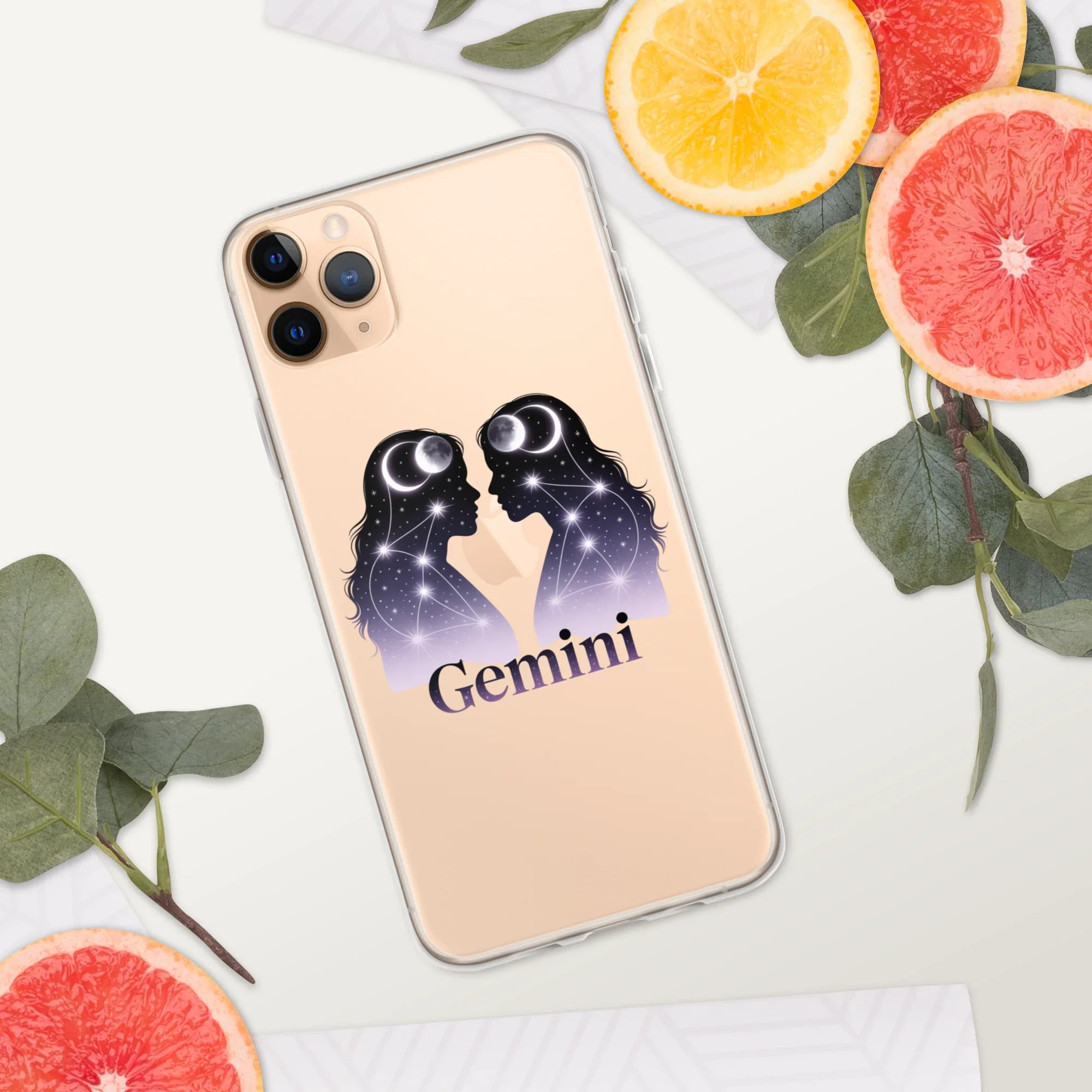Gemini iPhone Case – Twin Lunar Reflections - RaZits