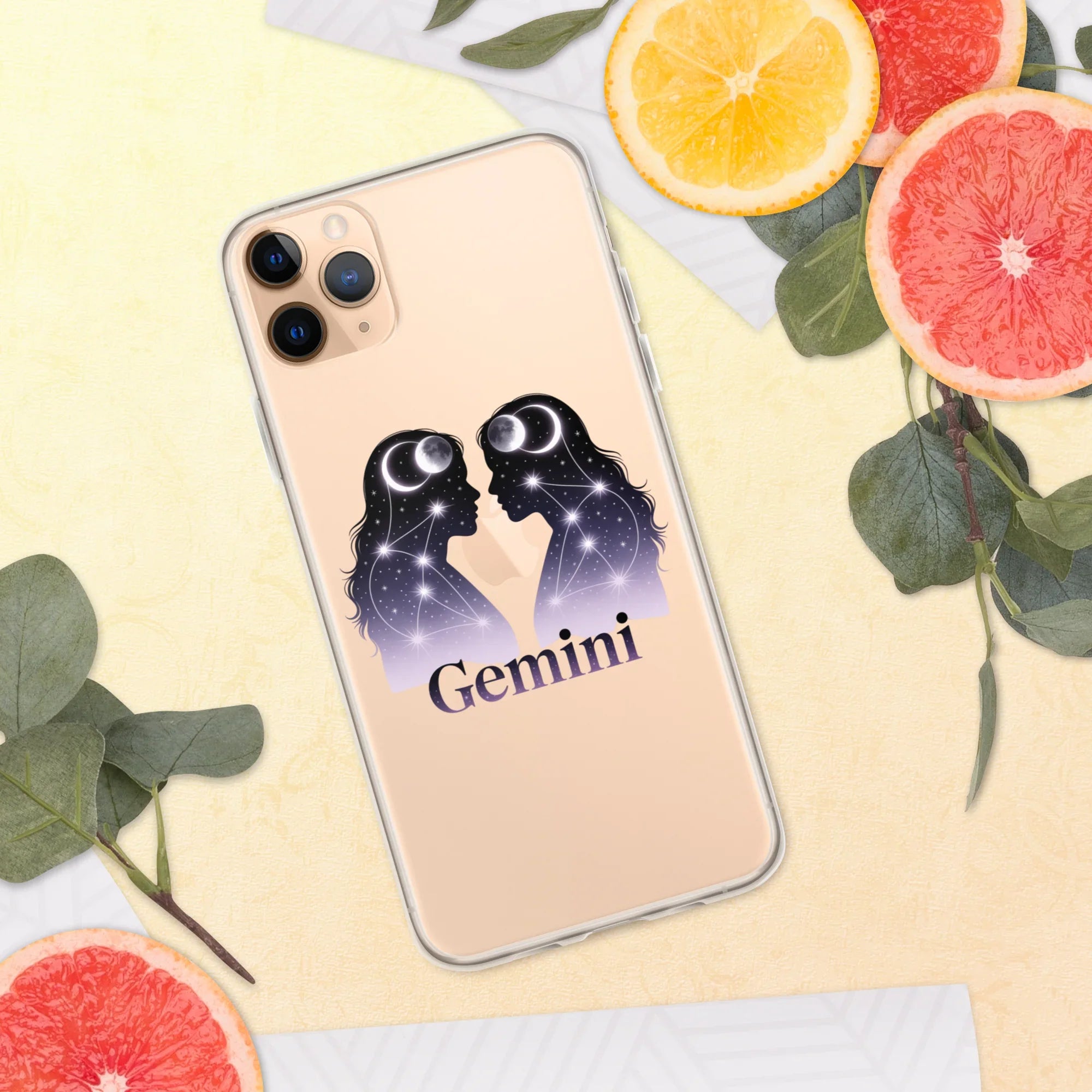 Gemini iPhone Case – Twin Lunar Reflections - RaZits