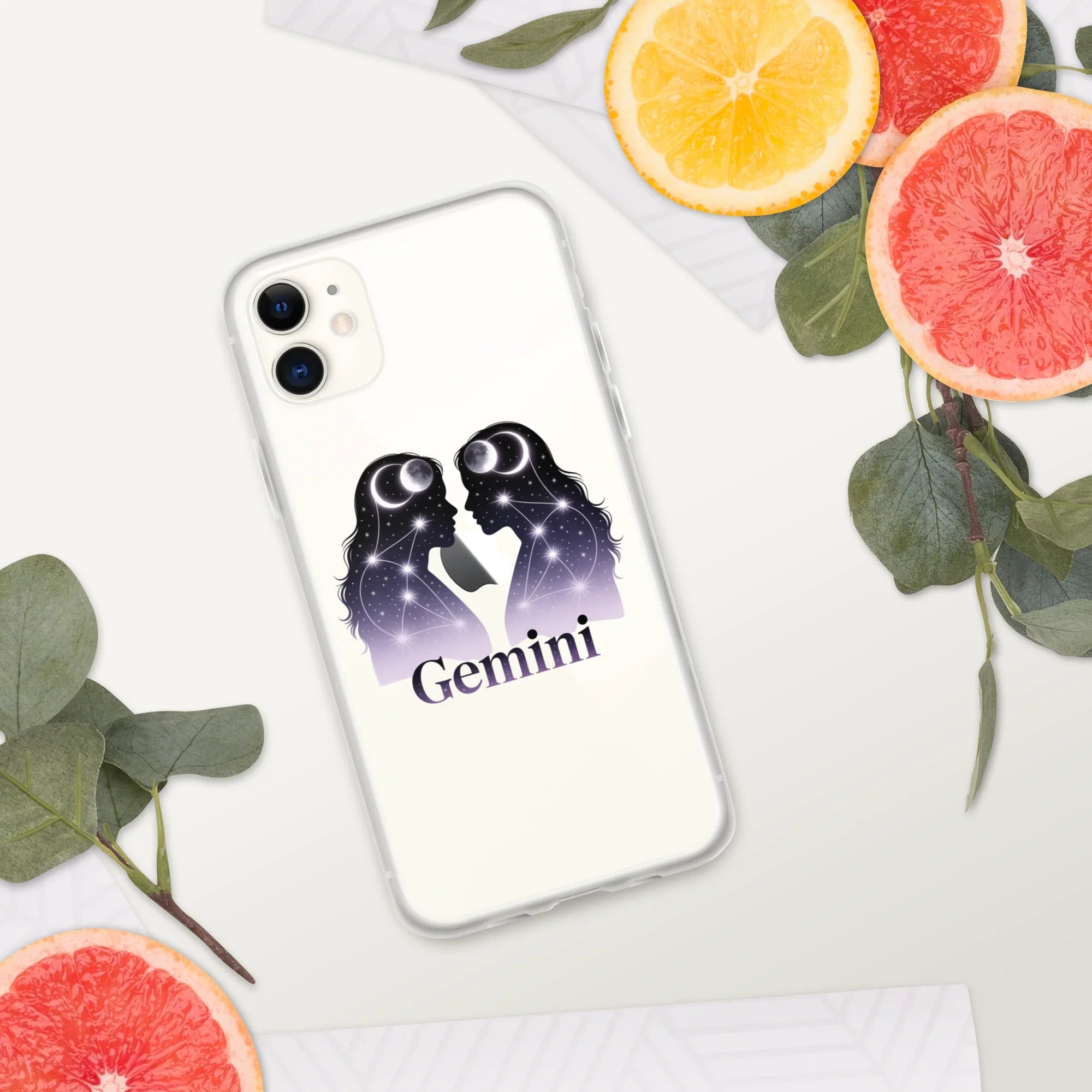 Gemini iPhone Case – Twin Lunar Reflections - RaZits
