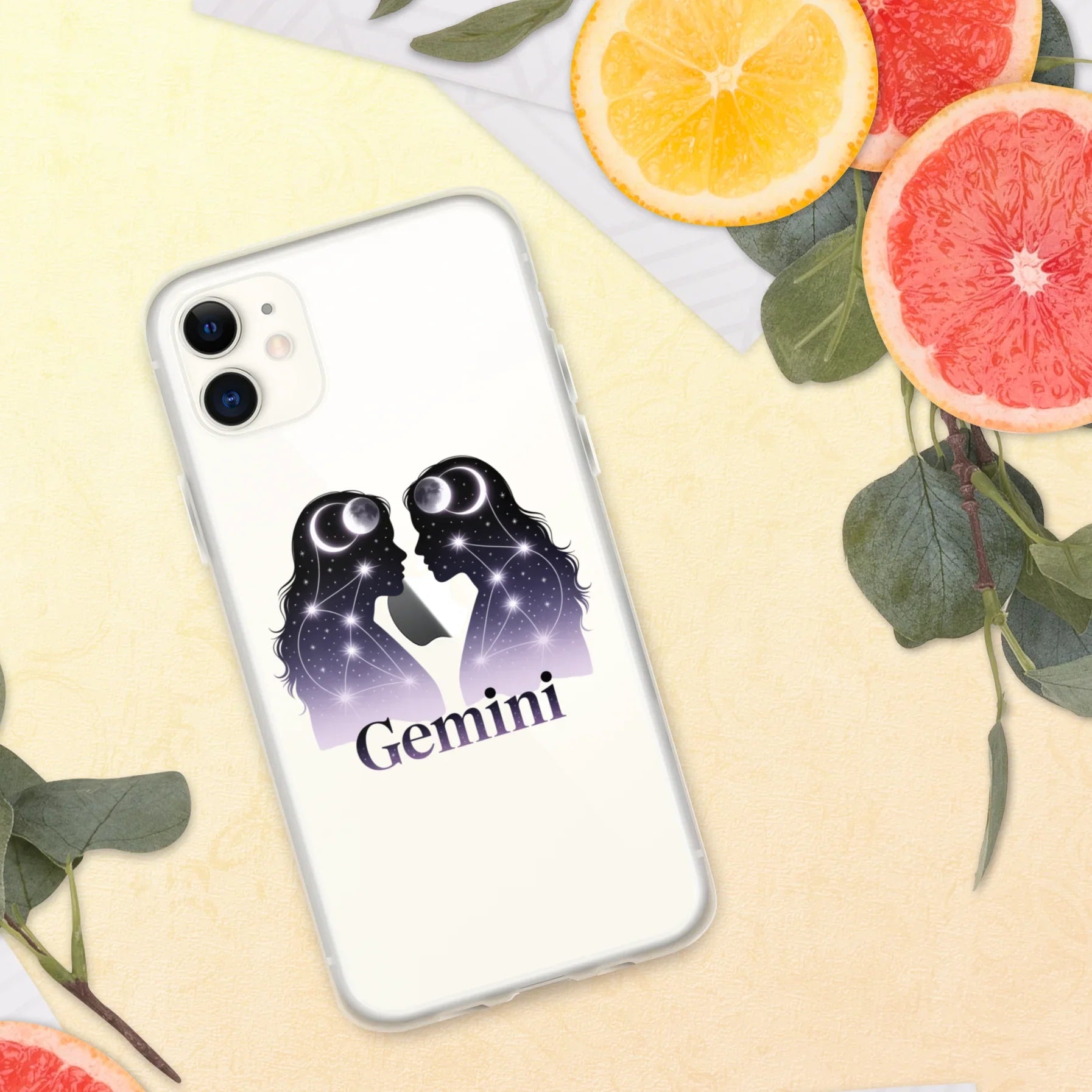Gemini iPhone Case – Twin Lunar Reflections - RaZits
