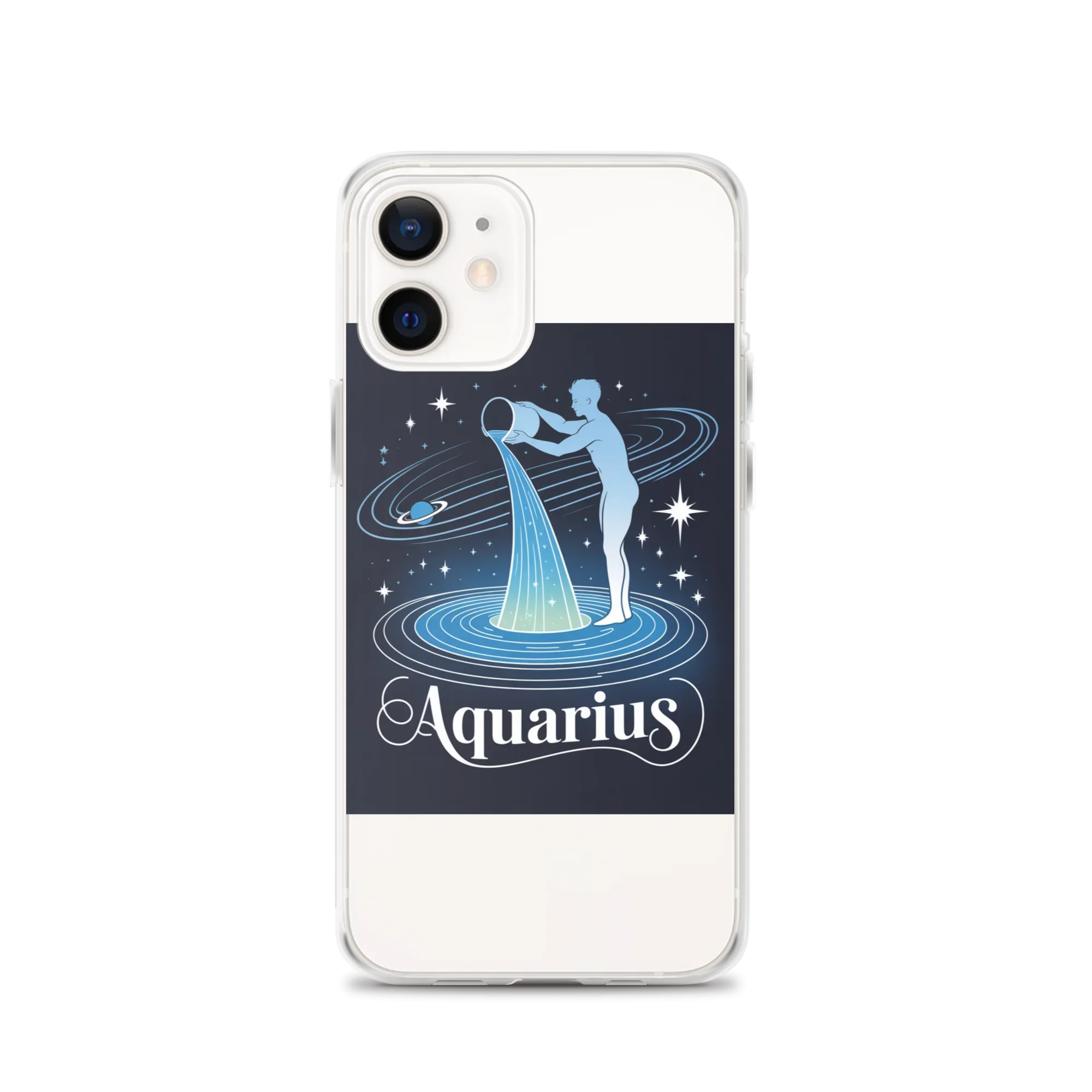 Aquarius iPhone Case – Cosmic Waterbearer & Saturn Ring - RaZits