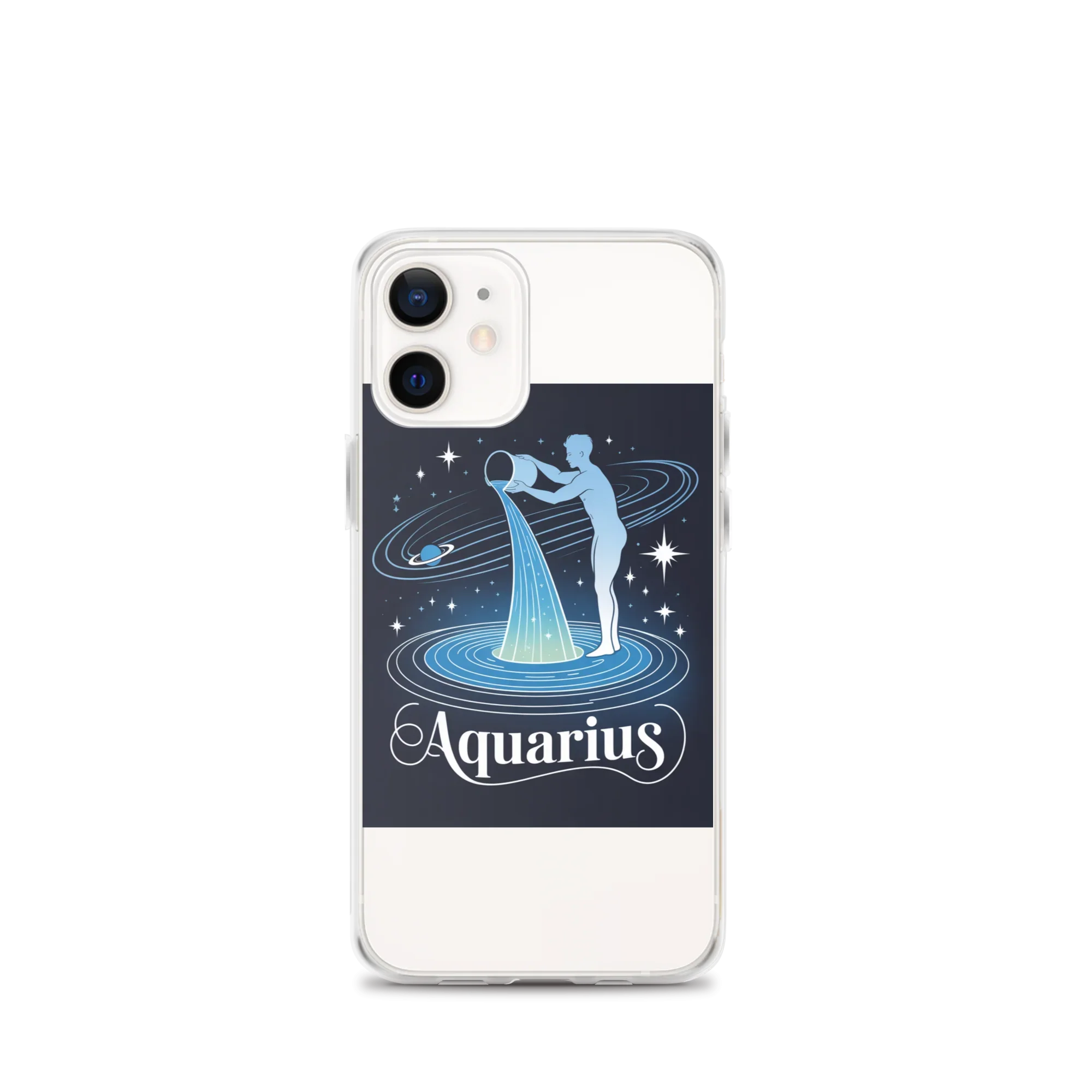 Aquarius iPhone Case – Cosmic Waterbearer & Saturn Ring - RaZits