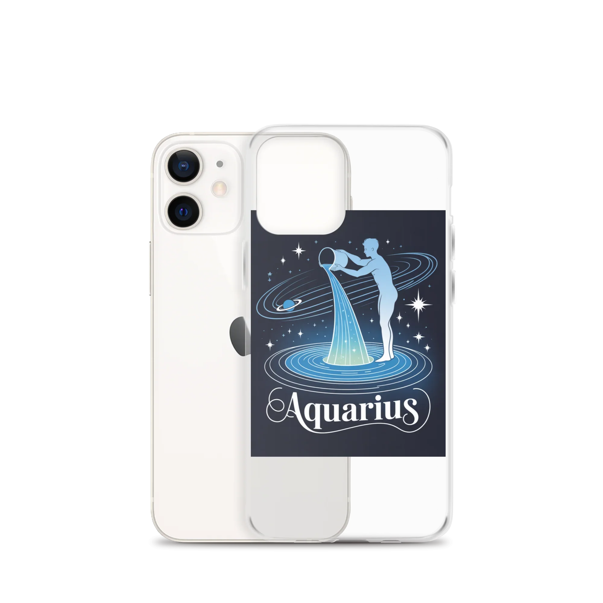 Aquarius iPhone Case – Cosmic Waterbearer & Saturn Ring - RaZits