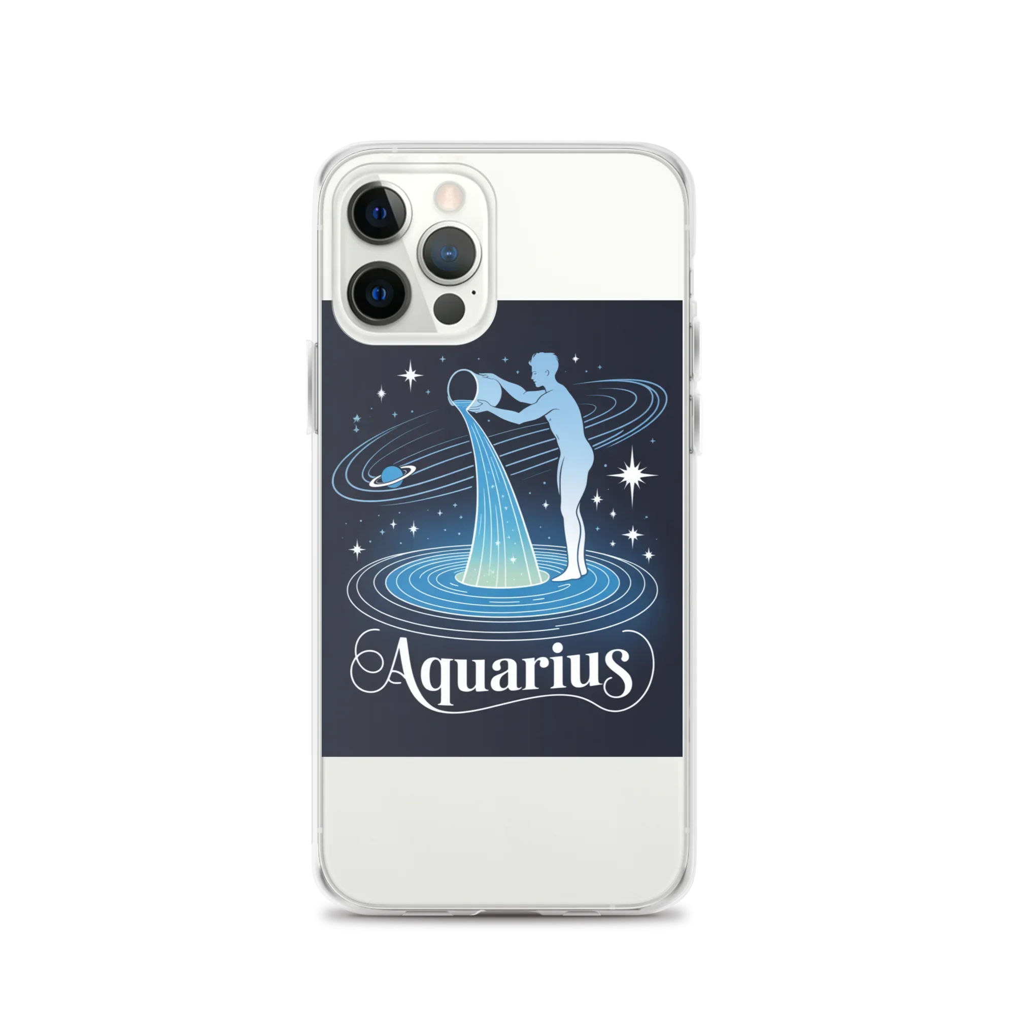 Aquarius iPhone Case – Cosmic Waterbearer & Saturn Ring - RaZits