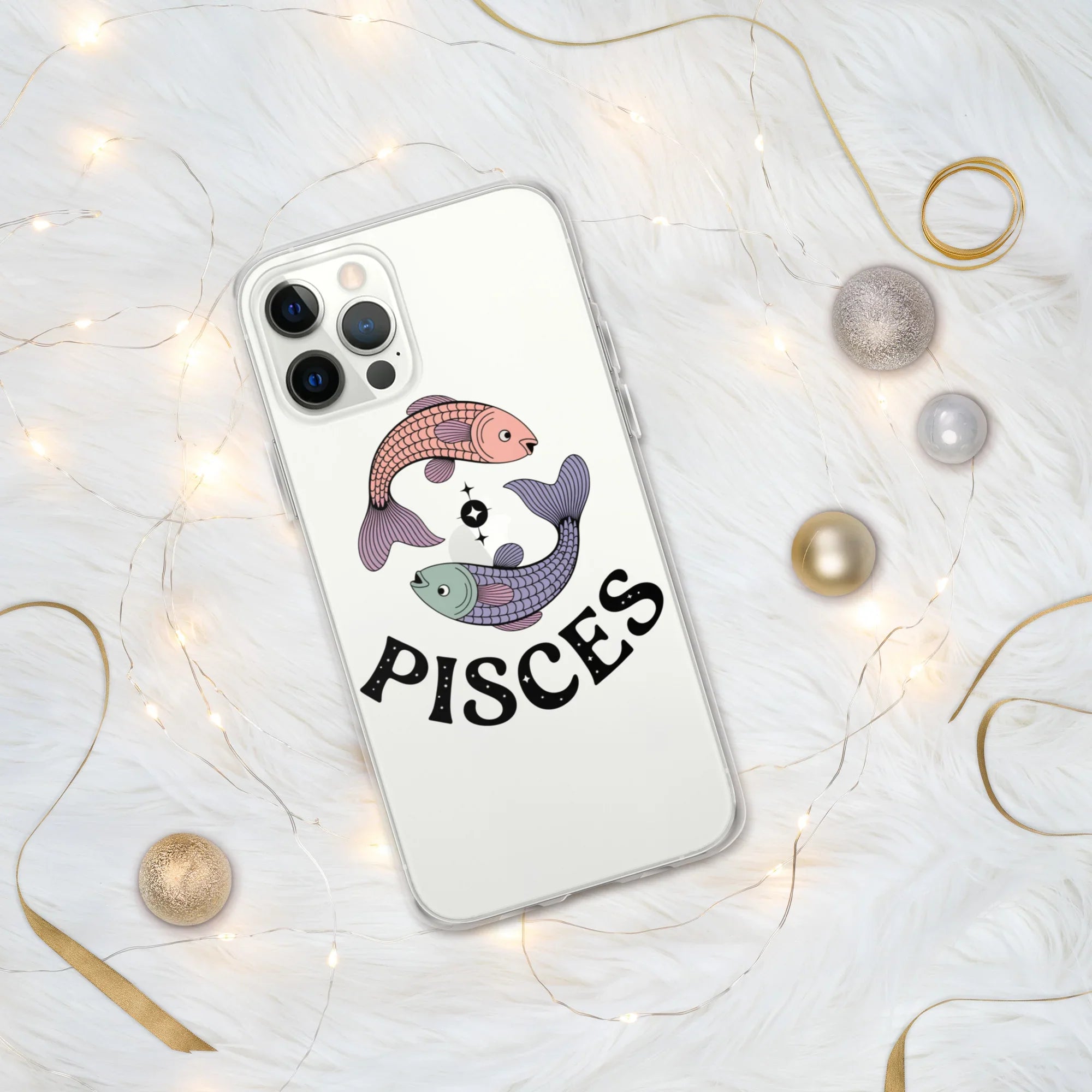 Pisces iPhone Case – Dual Fish Retro Zodiac Art - RaZits