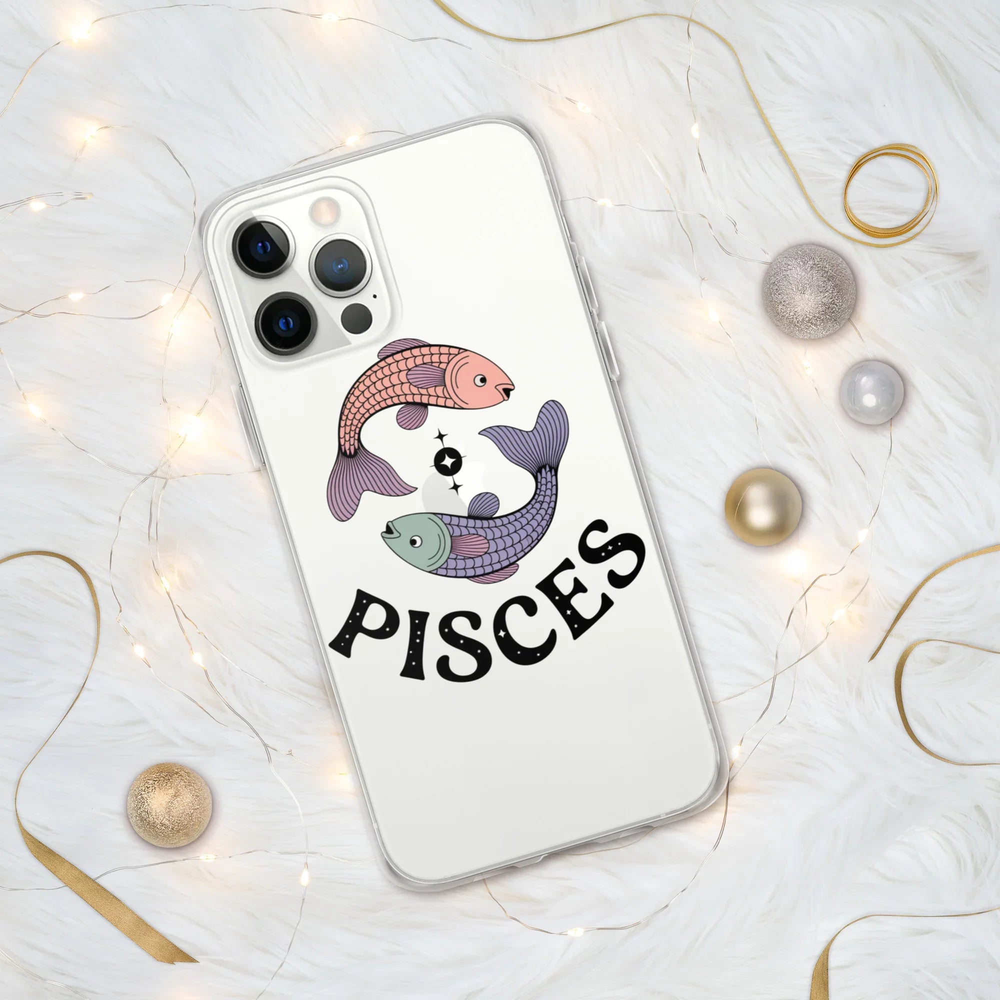 Pisces iPhone Case – Dual Fish Retro Zodiac Art - RaZits