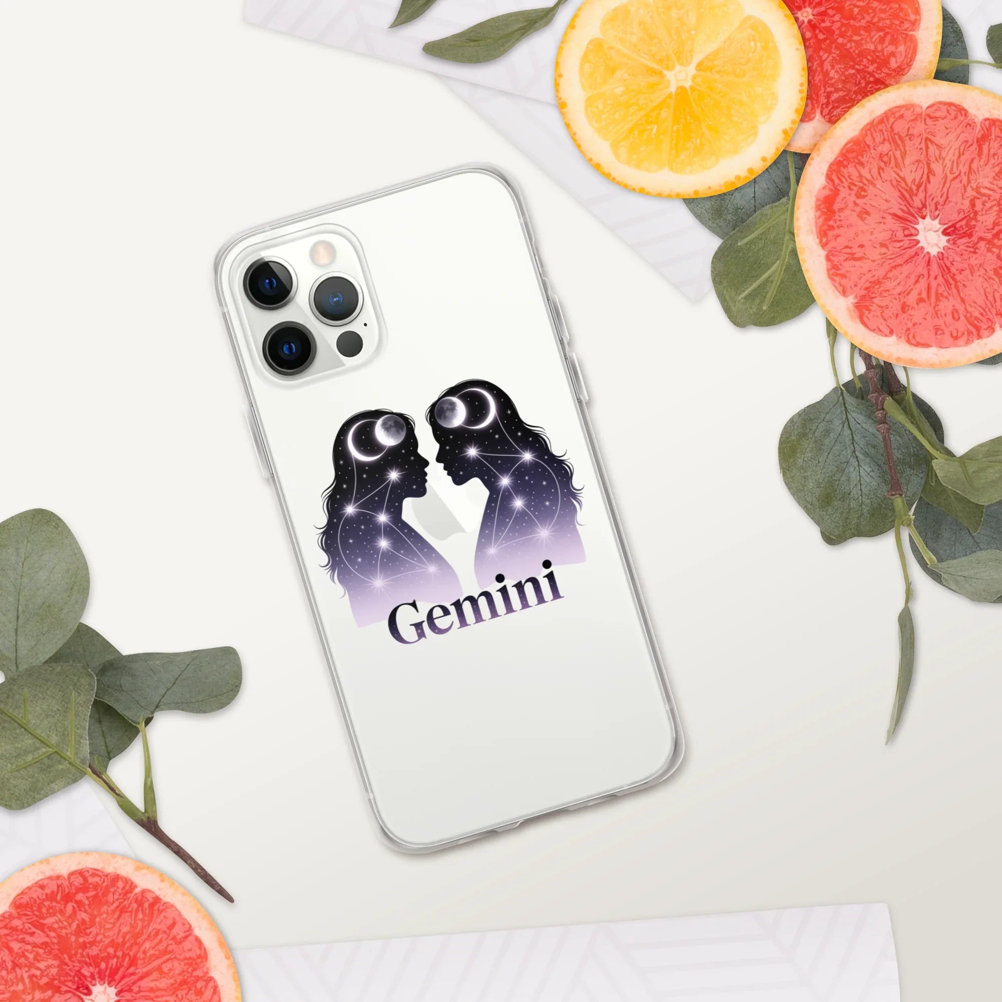 Gemini iPhone Case – Twin Lunar Reflections - RaZits