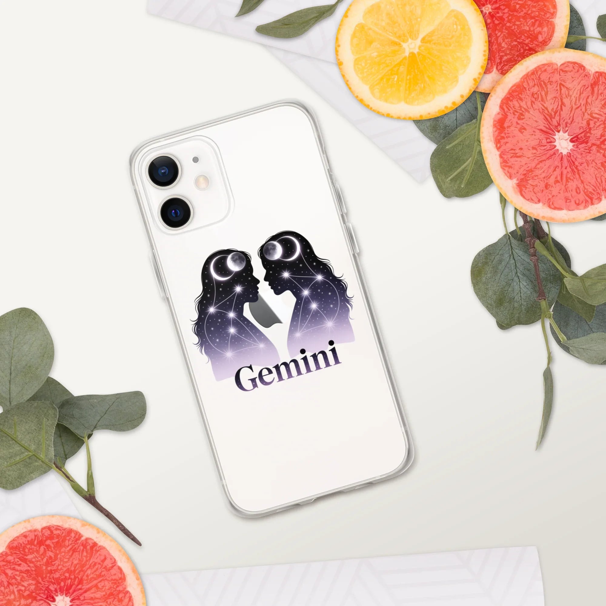 Gemini iPhone Case – Twin Lunar Reflections - RaZits