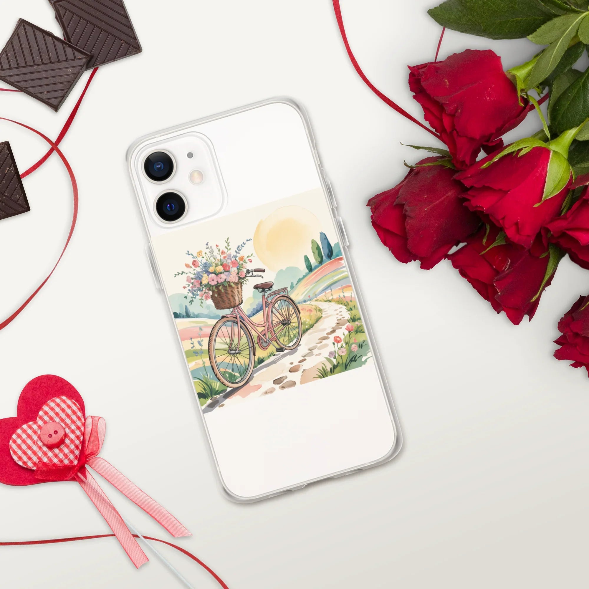 Vintage Bicycle Phone Case – Pink Bike with Floral Basket | Cottagecore & Pastel Countryside Aesthetic Vintage Bicycle Phone Case – Pink Bike with Floral Basket | Cottagecore & Pastel Countryside Aesthetic