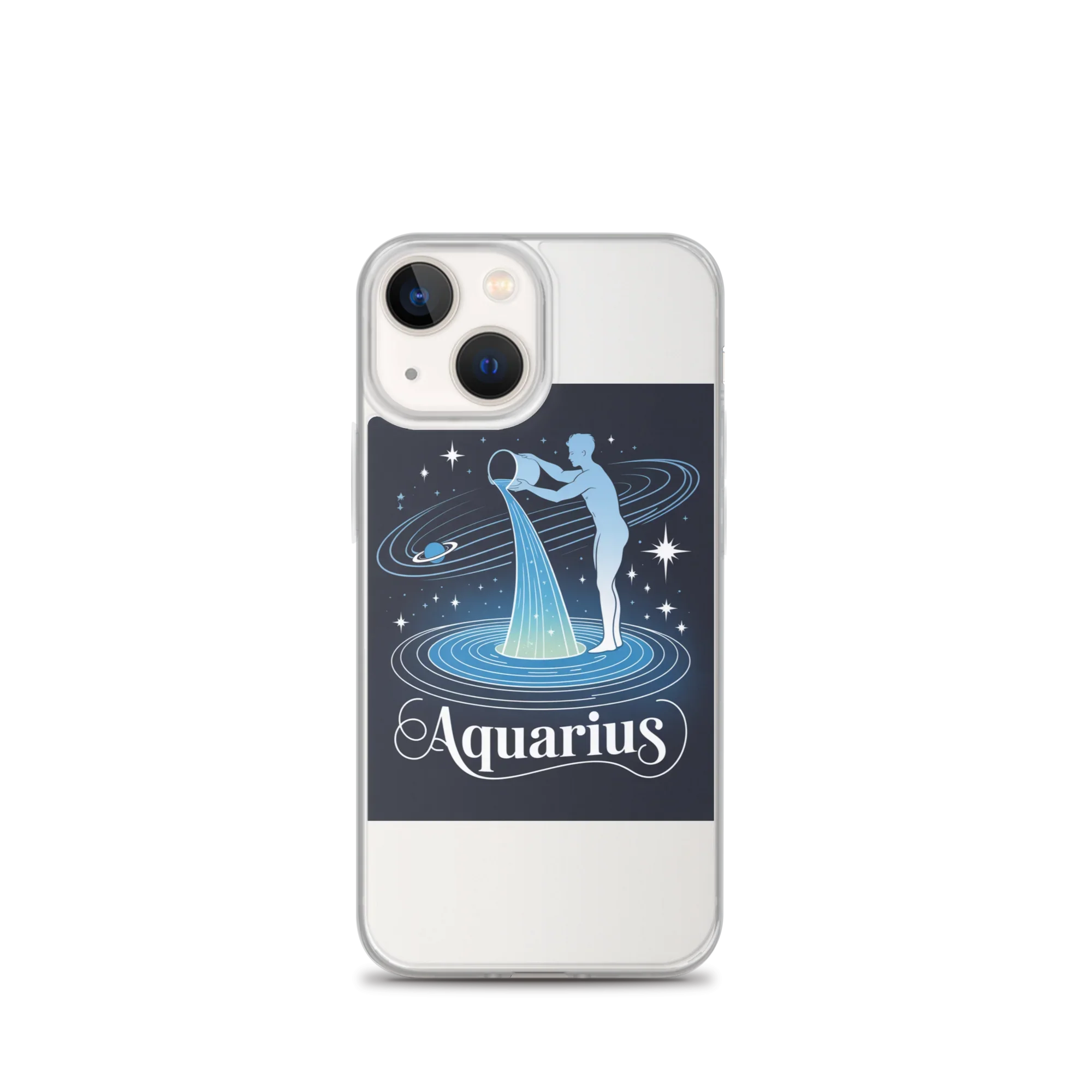 Aquarius iPhone Case – Cosmic Waterbearer & Saturn Ring - RaZits