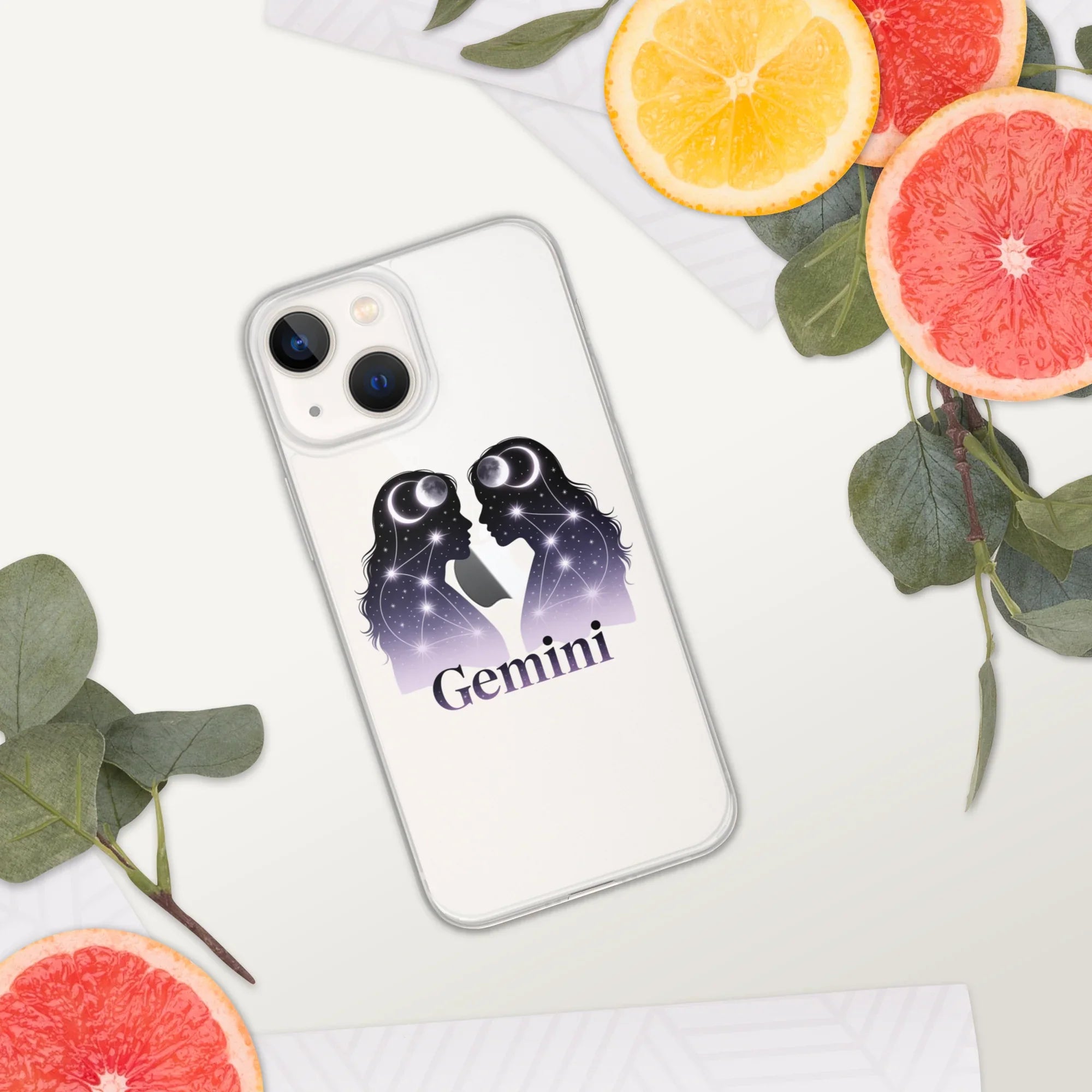 Gemini iPhone Case – Twin Lunar Reflections - RaZits