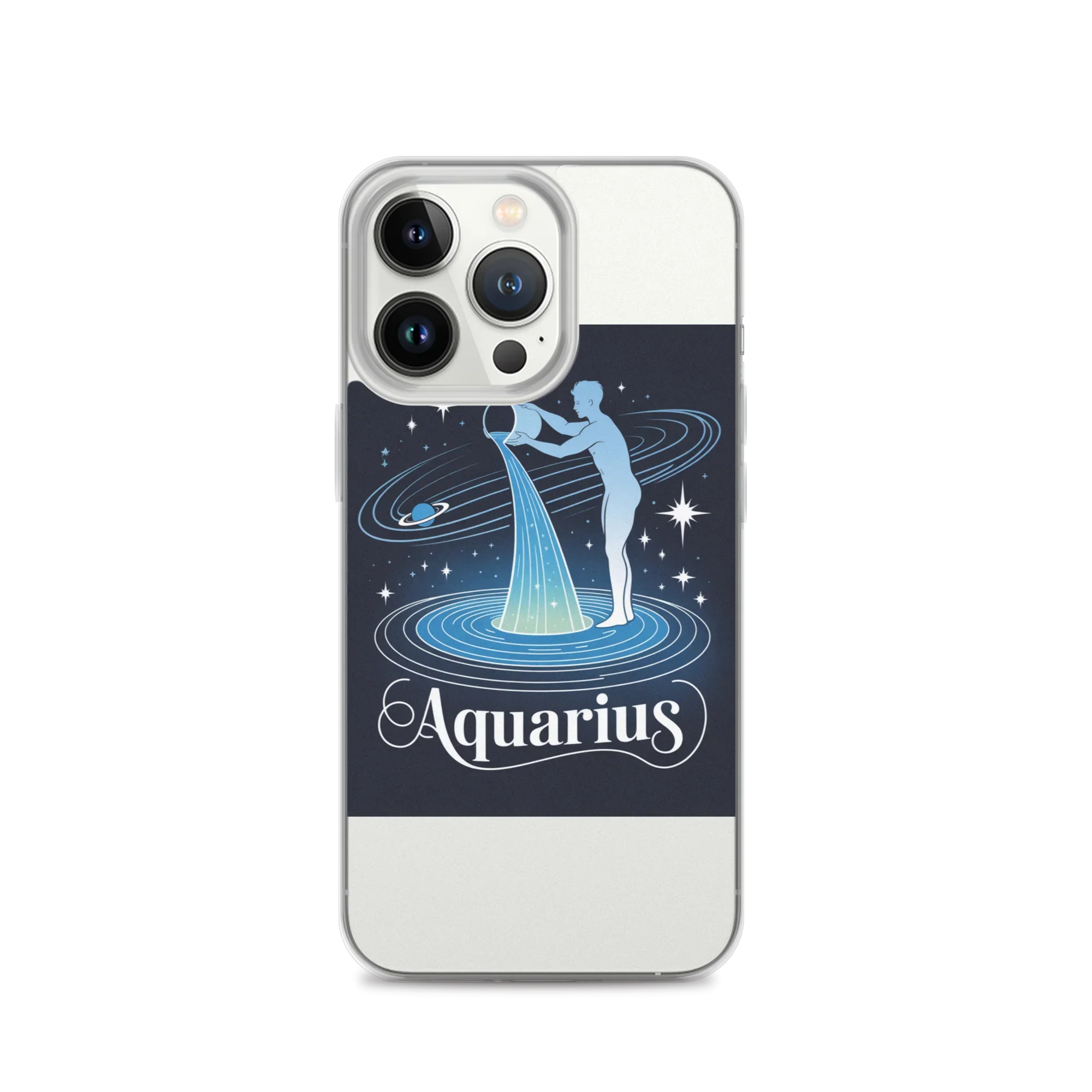 Aquarius iPhone Case – Cosmic Waterbearer & Saturn Ring - RaZits