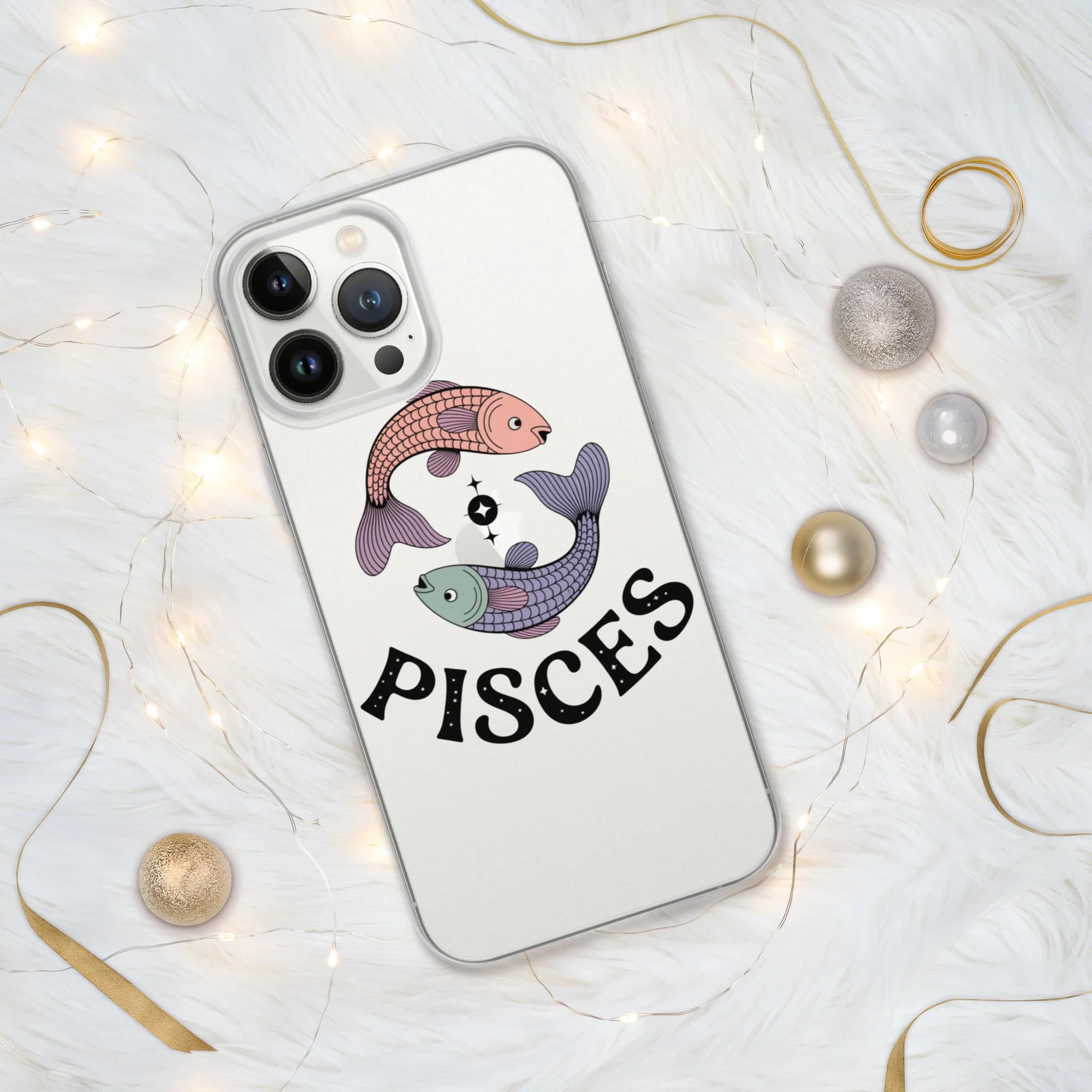 Pisces iPhone Case – Dual Fish Retro Zodiac Art - RaZits