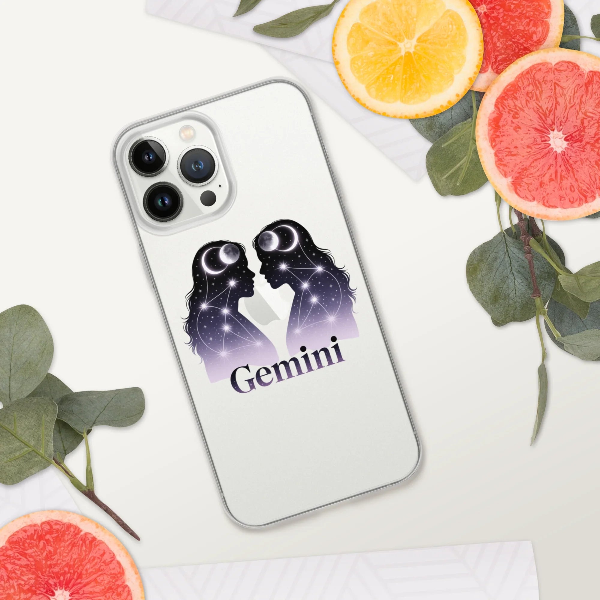 Gemini iPhone Case – Twin Lunar Reflections - RaZits