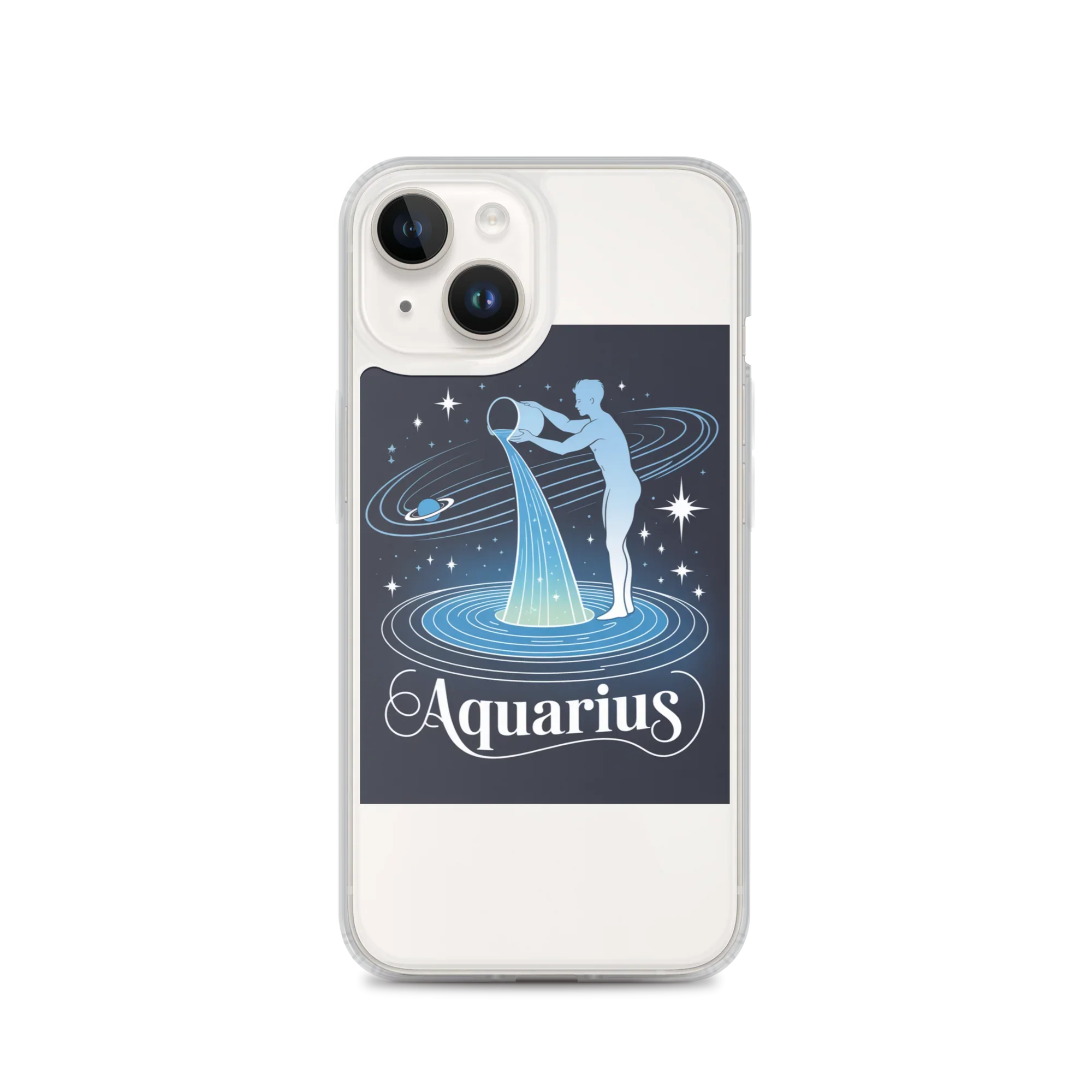 Aquarius iPhone Case – Cosmic Waterbearer & Saturn Ring - RaZits