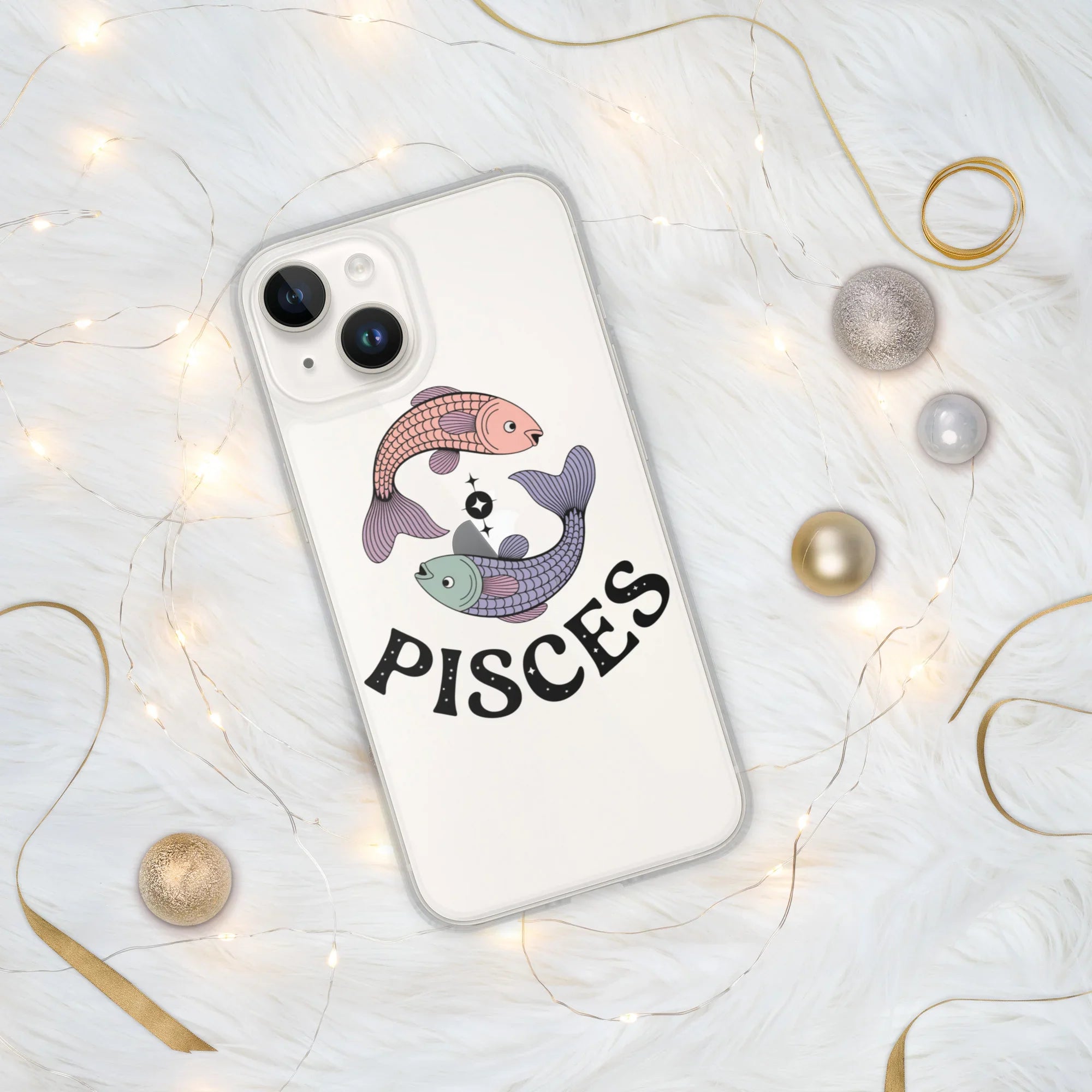 Pisces iPhone Case – Dual Fish Retro Zodiac Art - RaZits