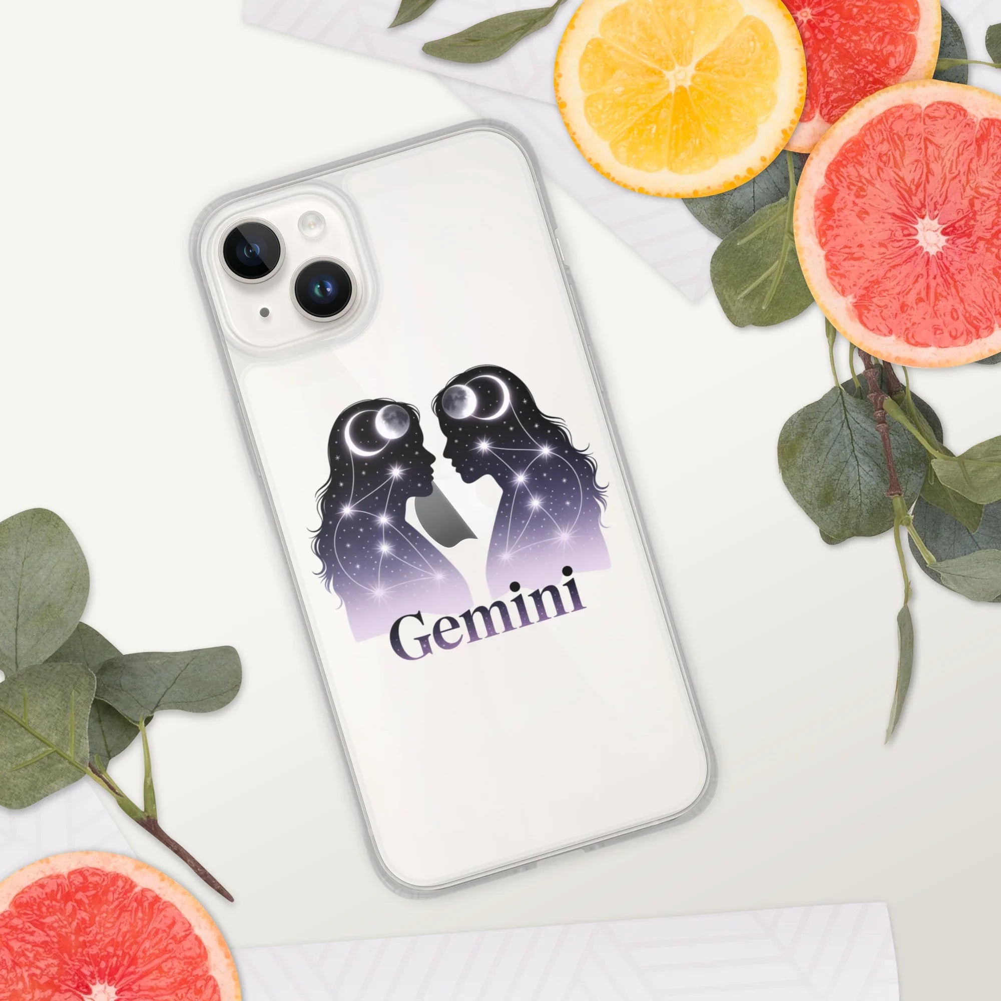 Gemini iPhone Case – Twin Lunar Reflections - RaZits