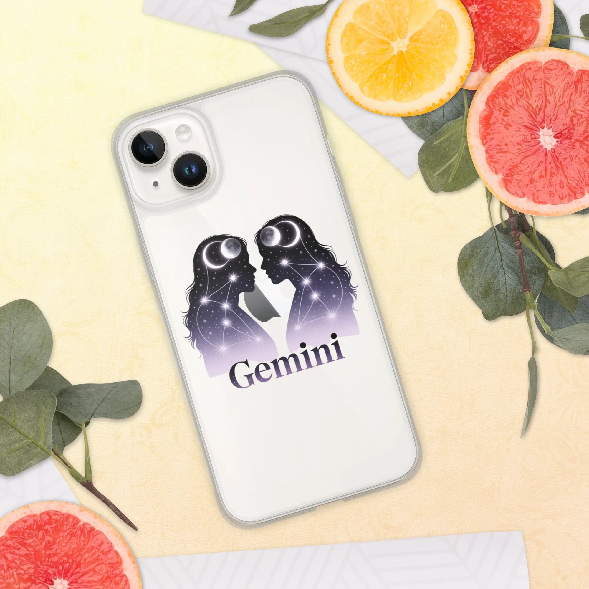 Gemini iPhone Case – Twin Lunar Reflections - RaZits