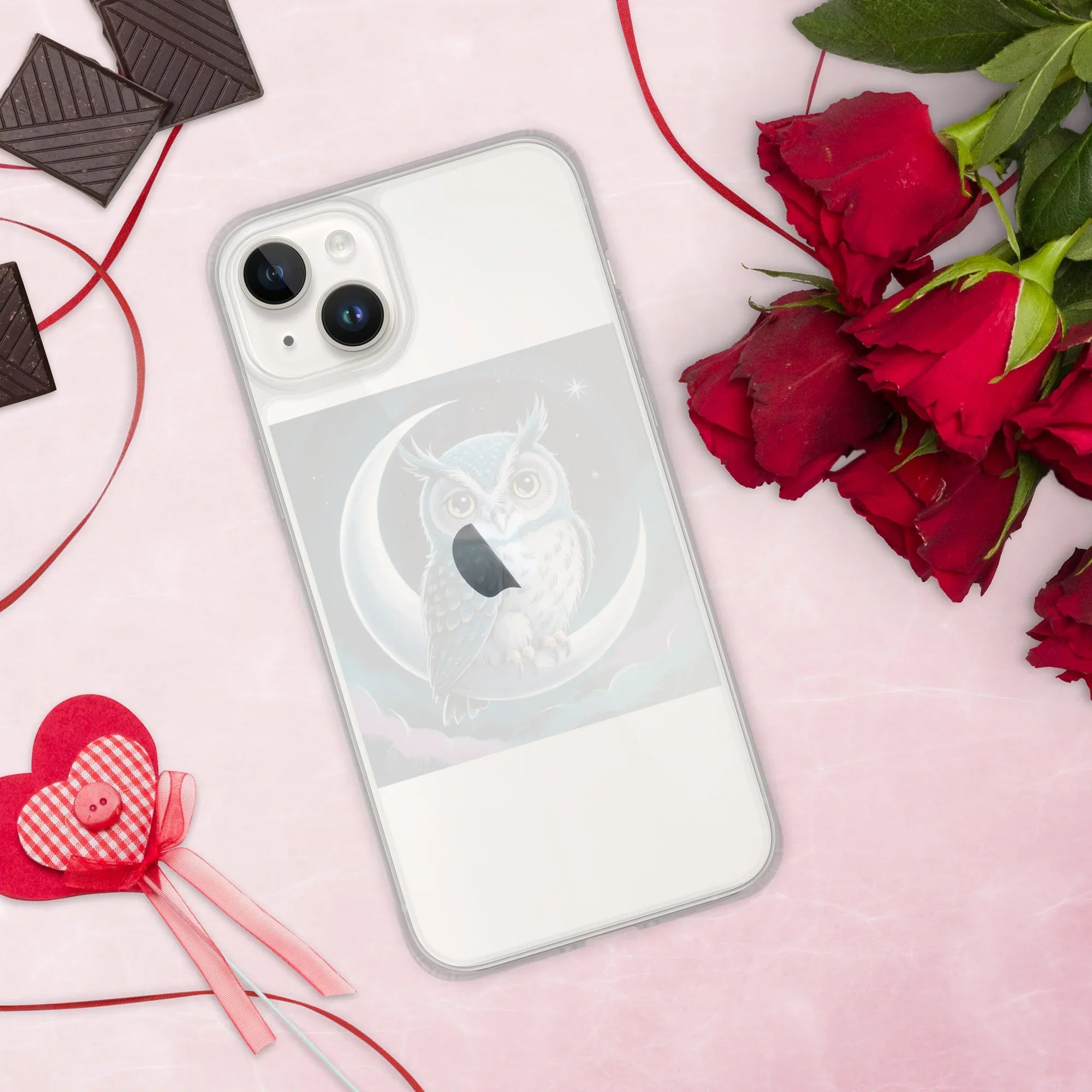 Owl on Crescent Moon Phone Case – Celestial Night Sky Design | Fantasy Animal & Starry Aesthetic - RaZits