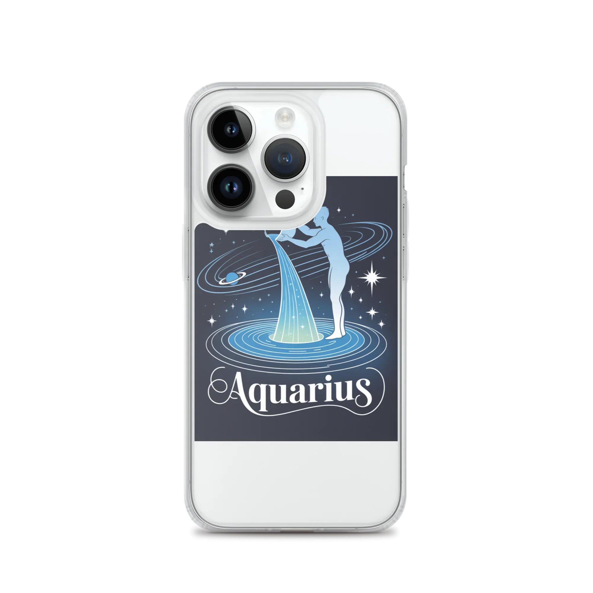 Aquarius iPhone Case – Cosmic Waterbearer & Saturn Ring - RaZits