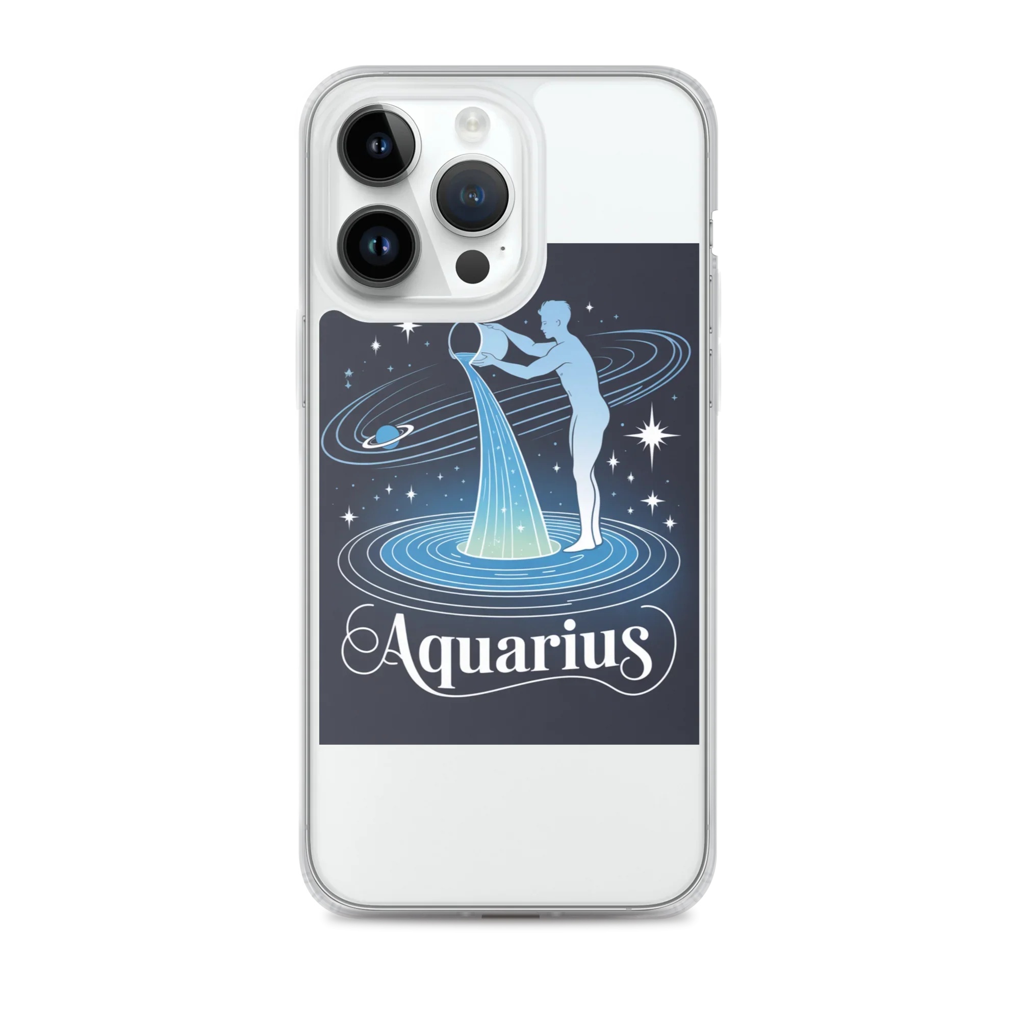 Aquarius iPhone Case – Cosmic Waterbearer & Saturn Ring - RaZits