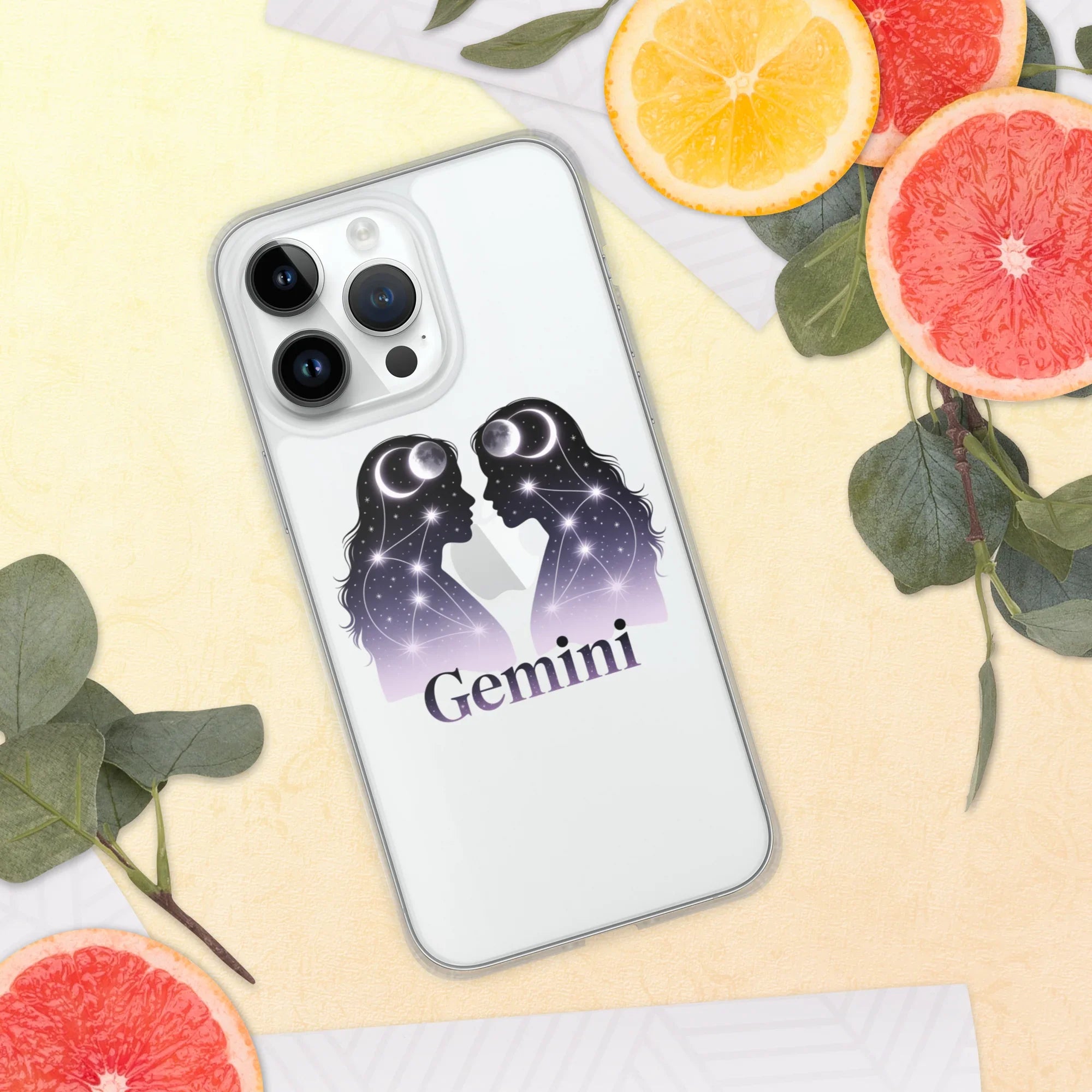 Gemini iPhone Case – Twin Lunar Reflections - RaZits