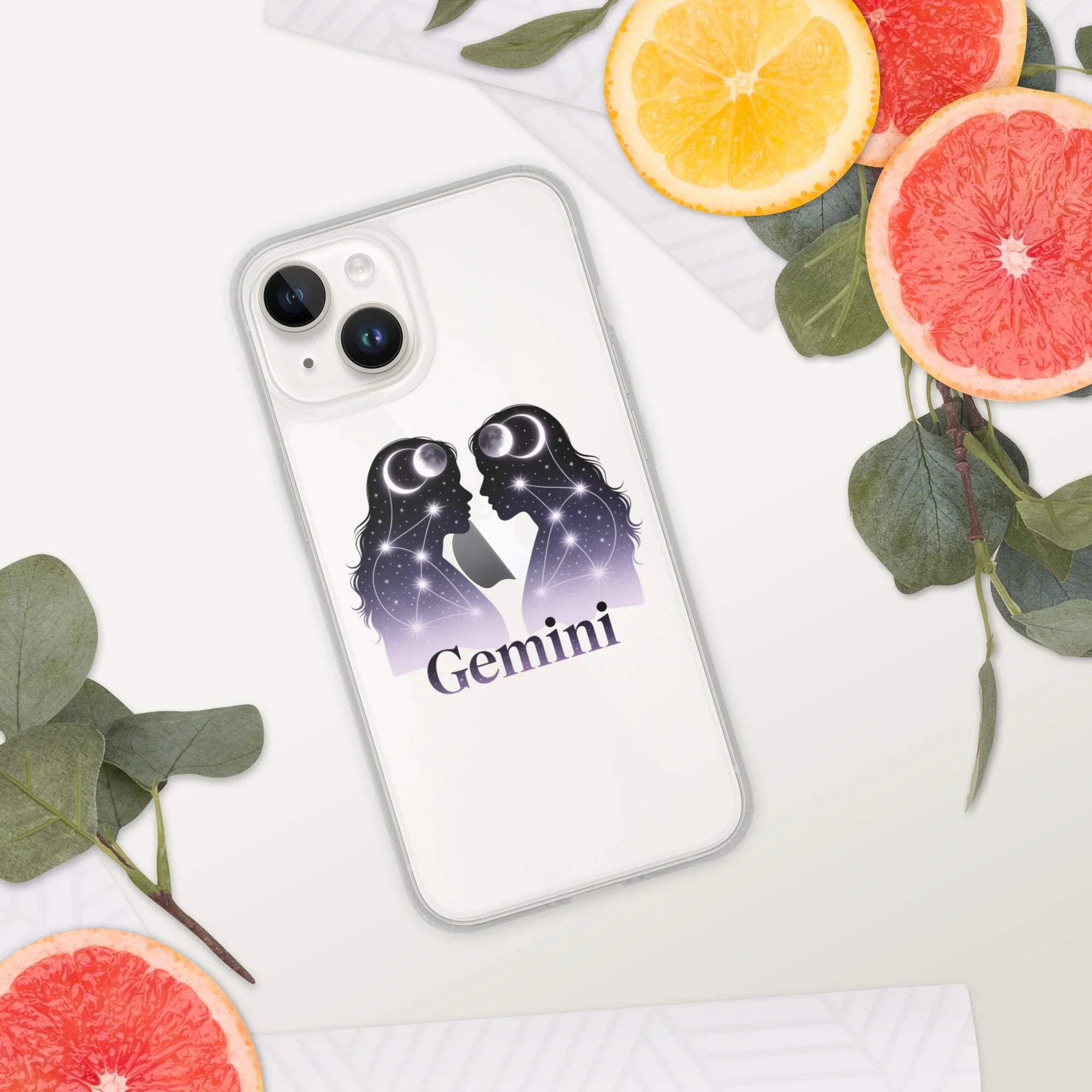 Gemini iPhone Case – Twin Lunar Reflections - RaZits