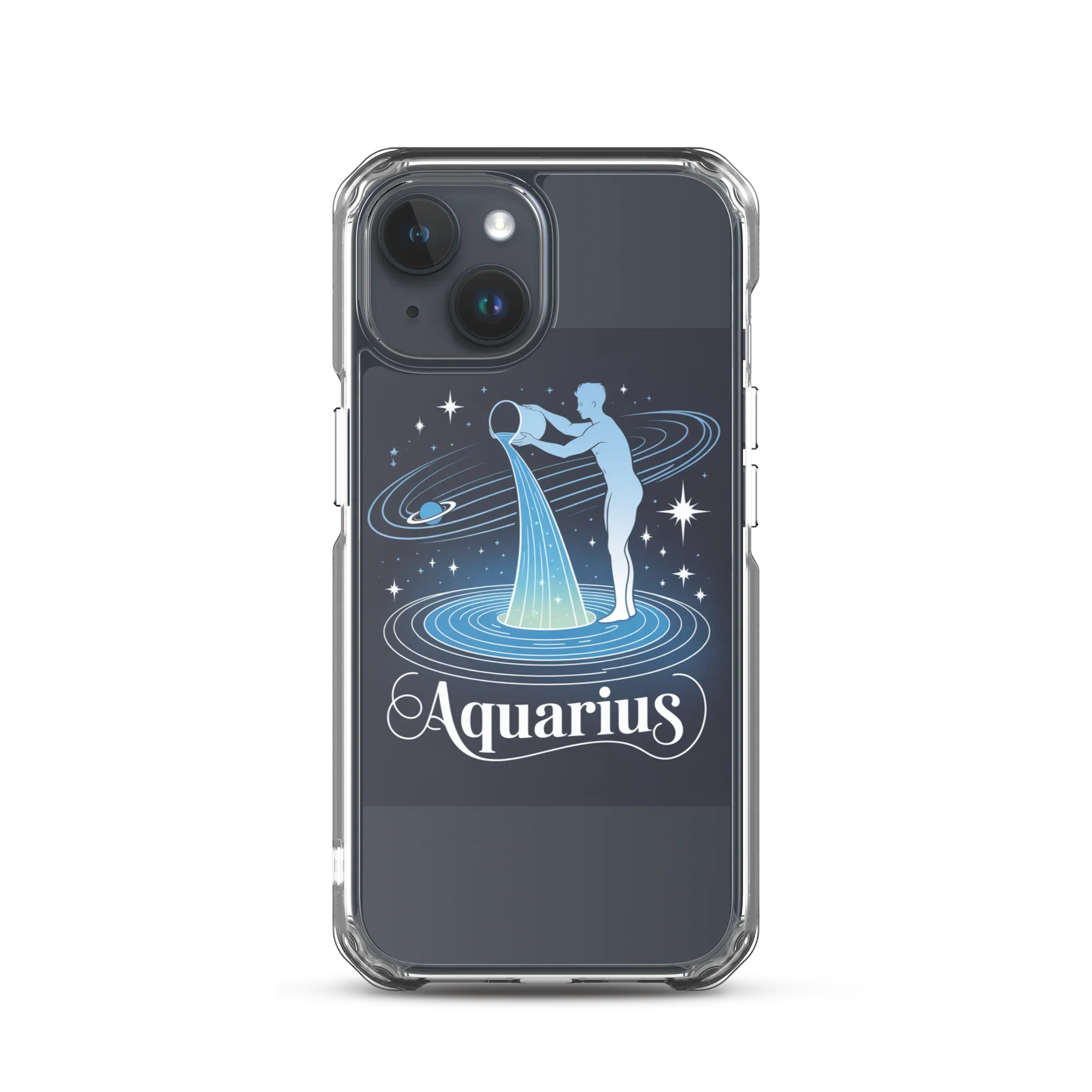 Aquarius iPhone Case – Cosmic Waterbearer & Saturn Ring - RaZits
