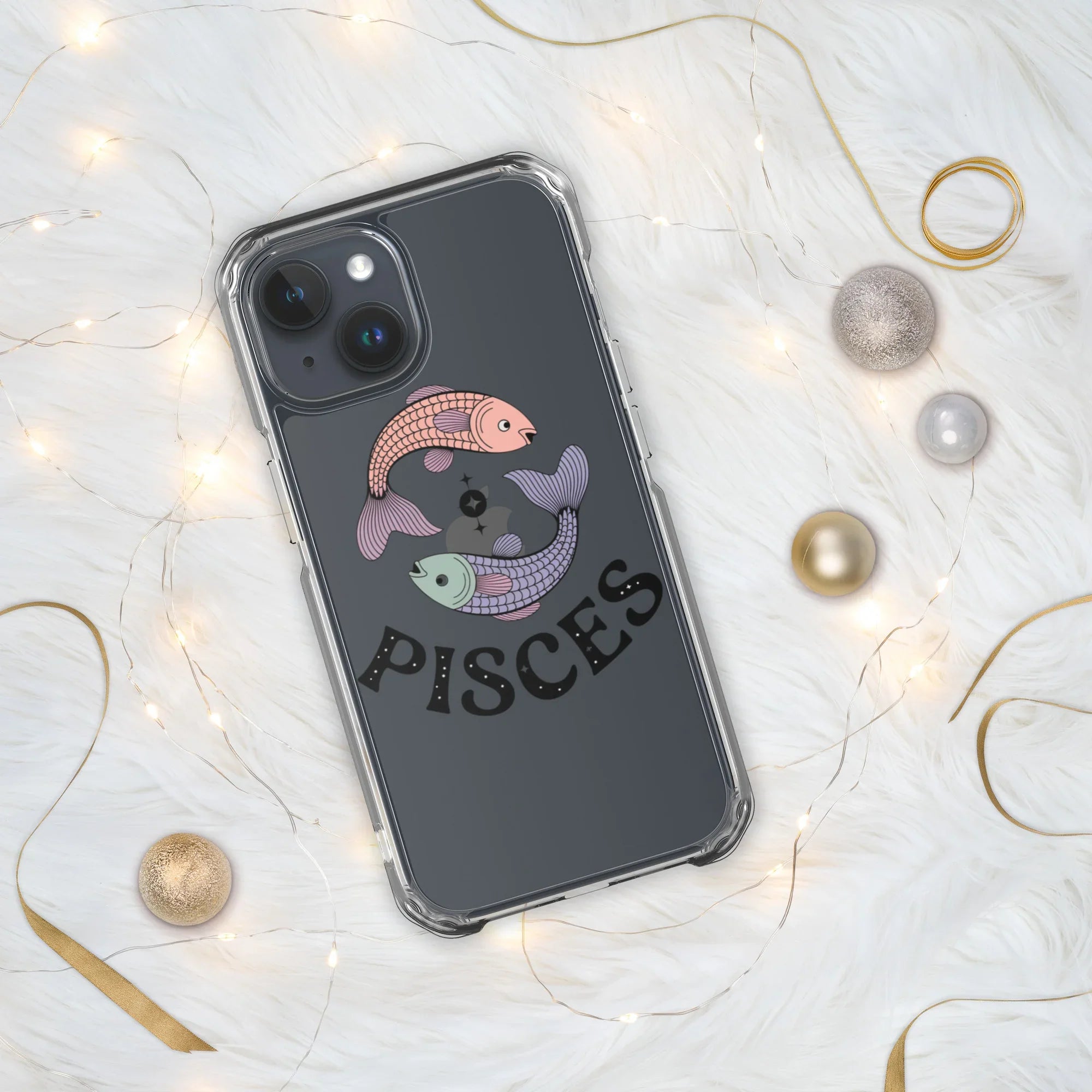 Pisces iPhone Case – Dual Fish Retro Zodiac Art - RaZits