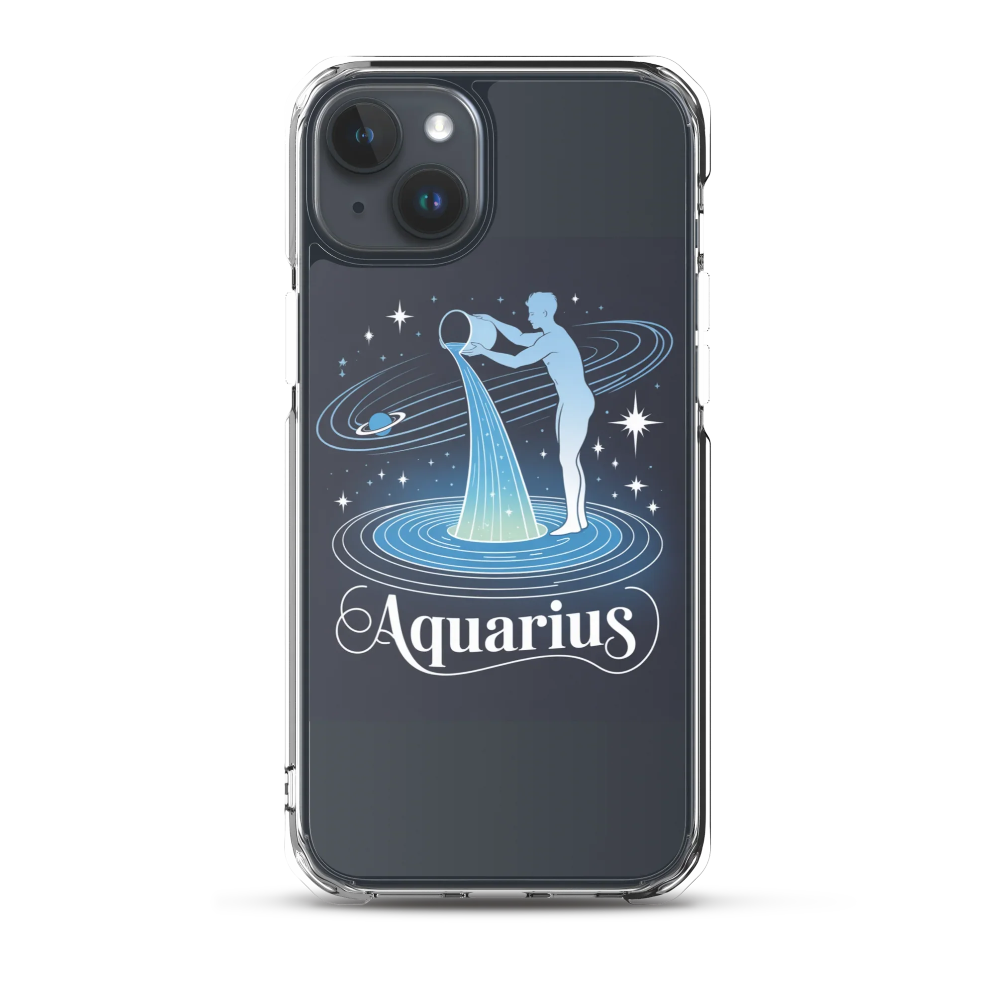 Aquarius iPhone Case – Cosmic Waterbearer & Saturn Ring - RaZits