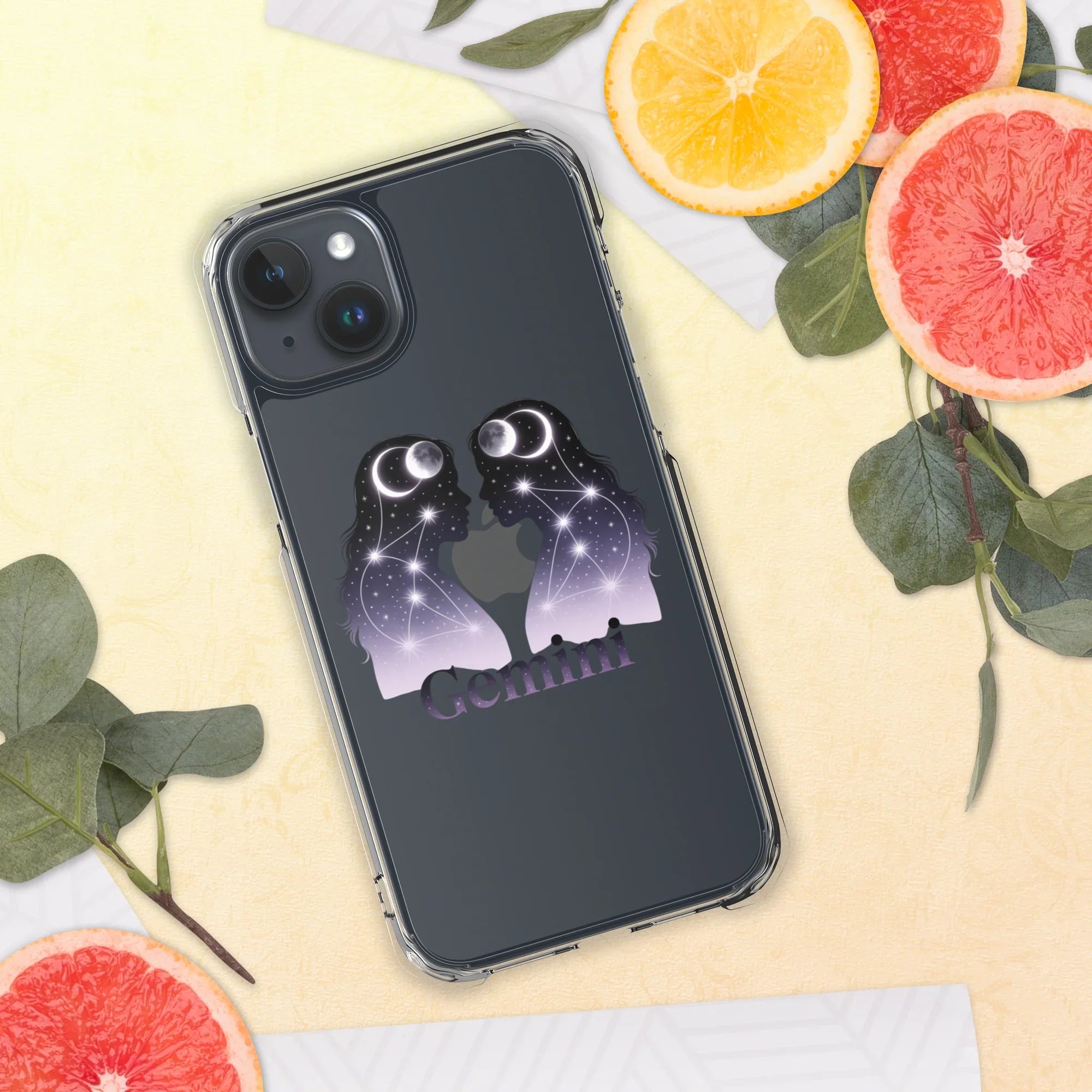 Gemini iPhone Case – Twin Lunar Reflections - RaZits