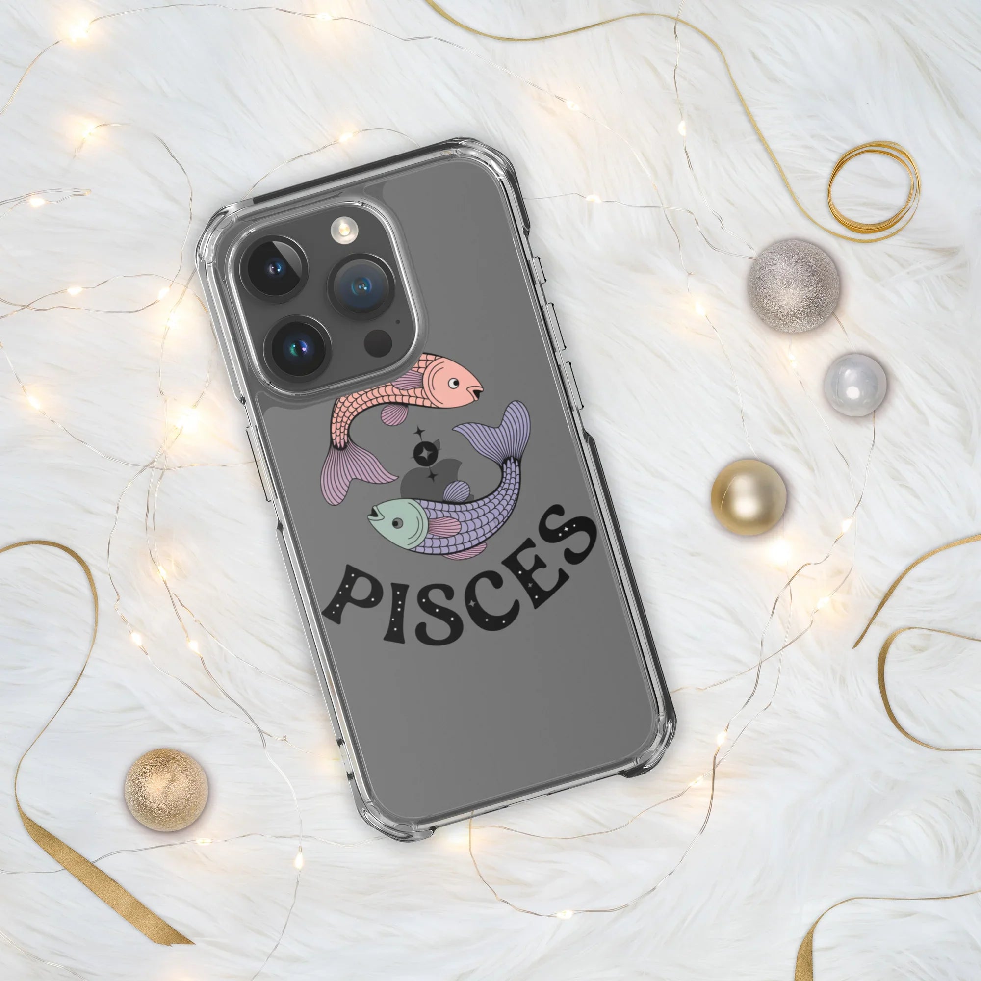 Pisces iPhone Case – Dual Fish Retro Zodiac Art - RaZits
