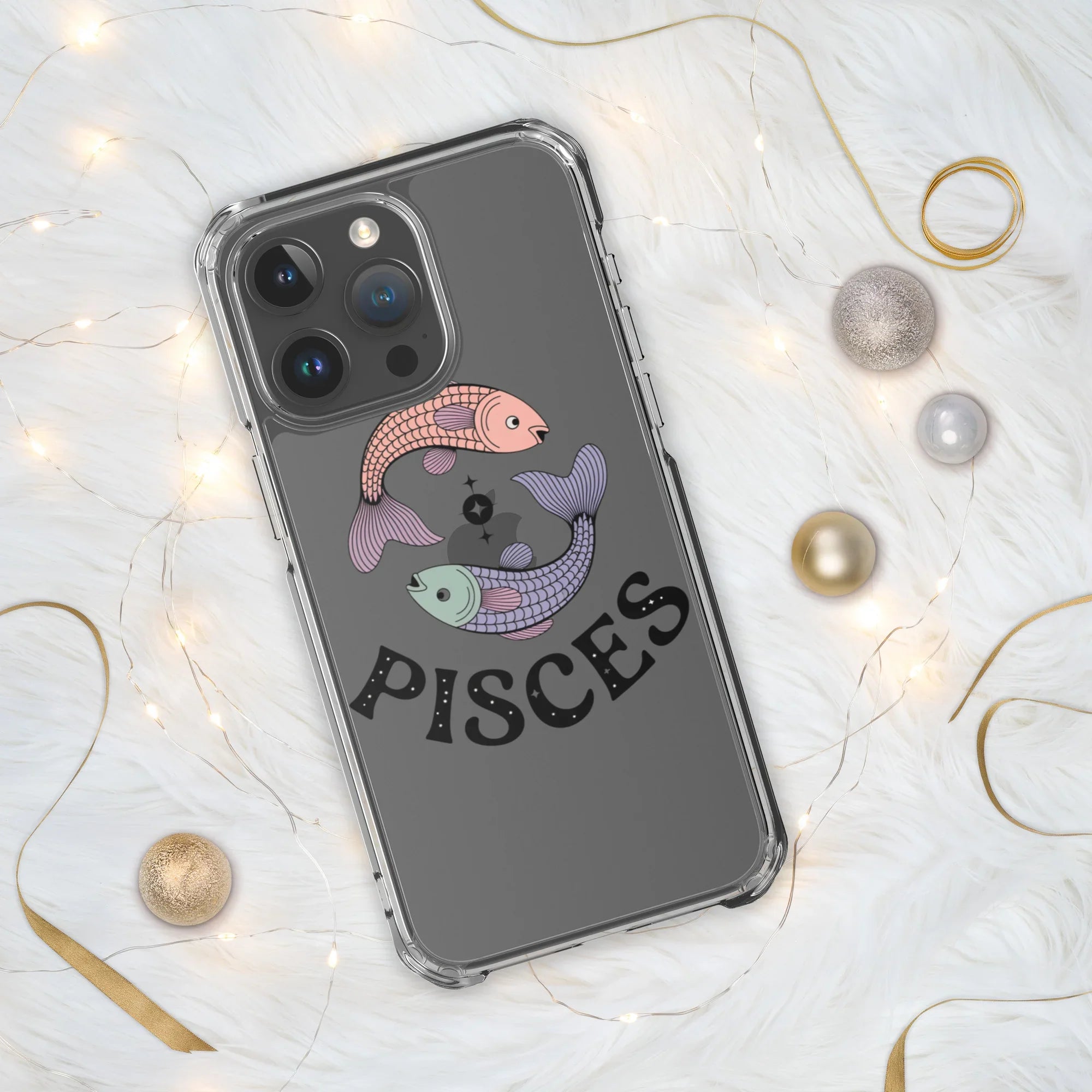 Pisces iPhone Case – Dual Fish Retro Zodiac Art - RaZits