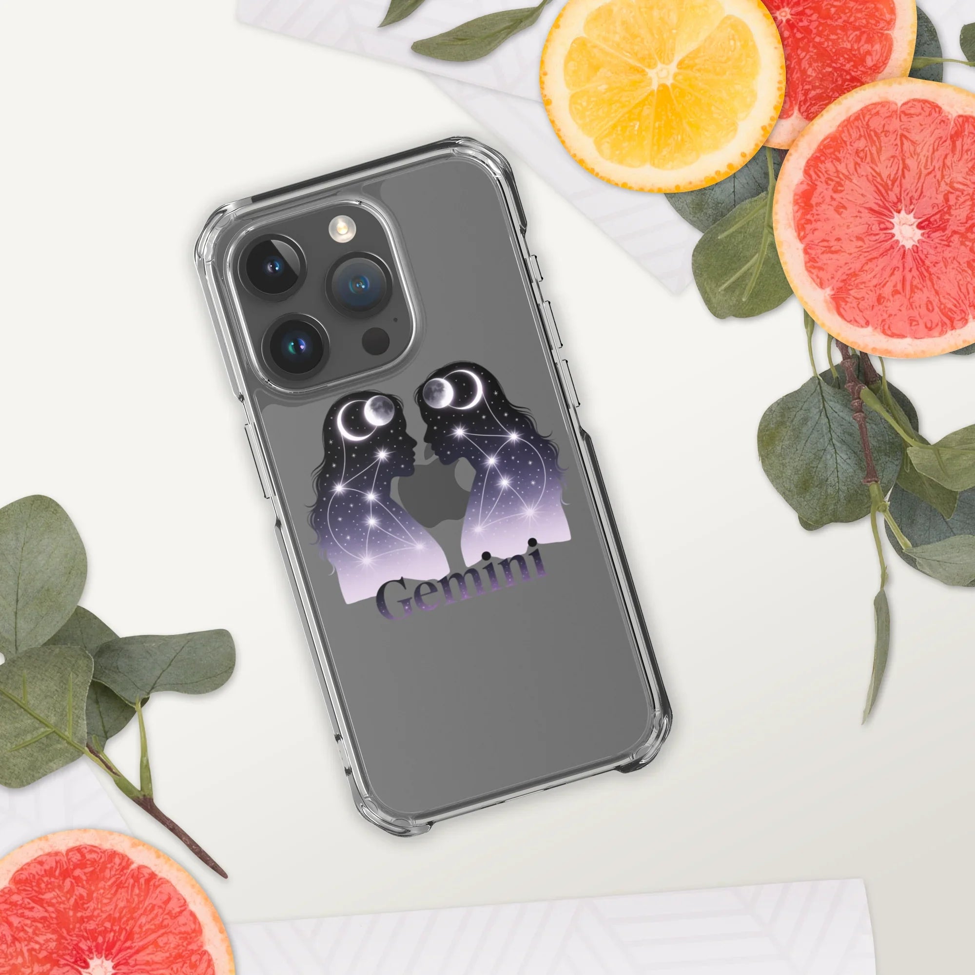 Gemini iPhone Case – Twin Lunar Reflections - RaZits
