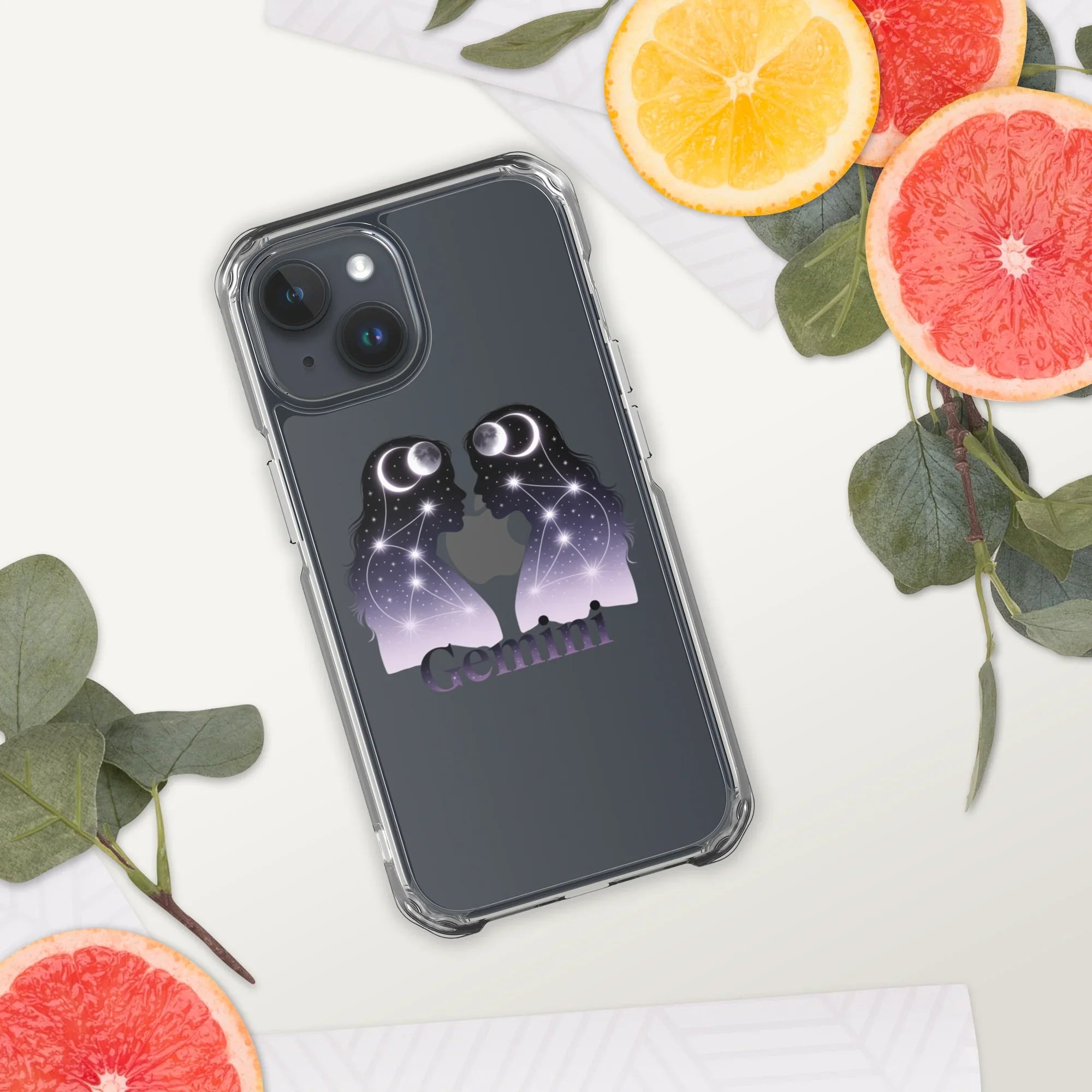 Gemini iPhone Case – Twin Lunar Reflections - RaZits