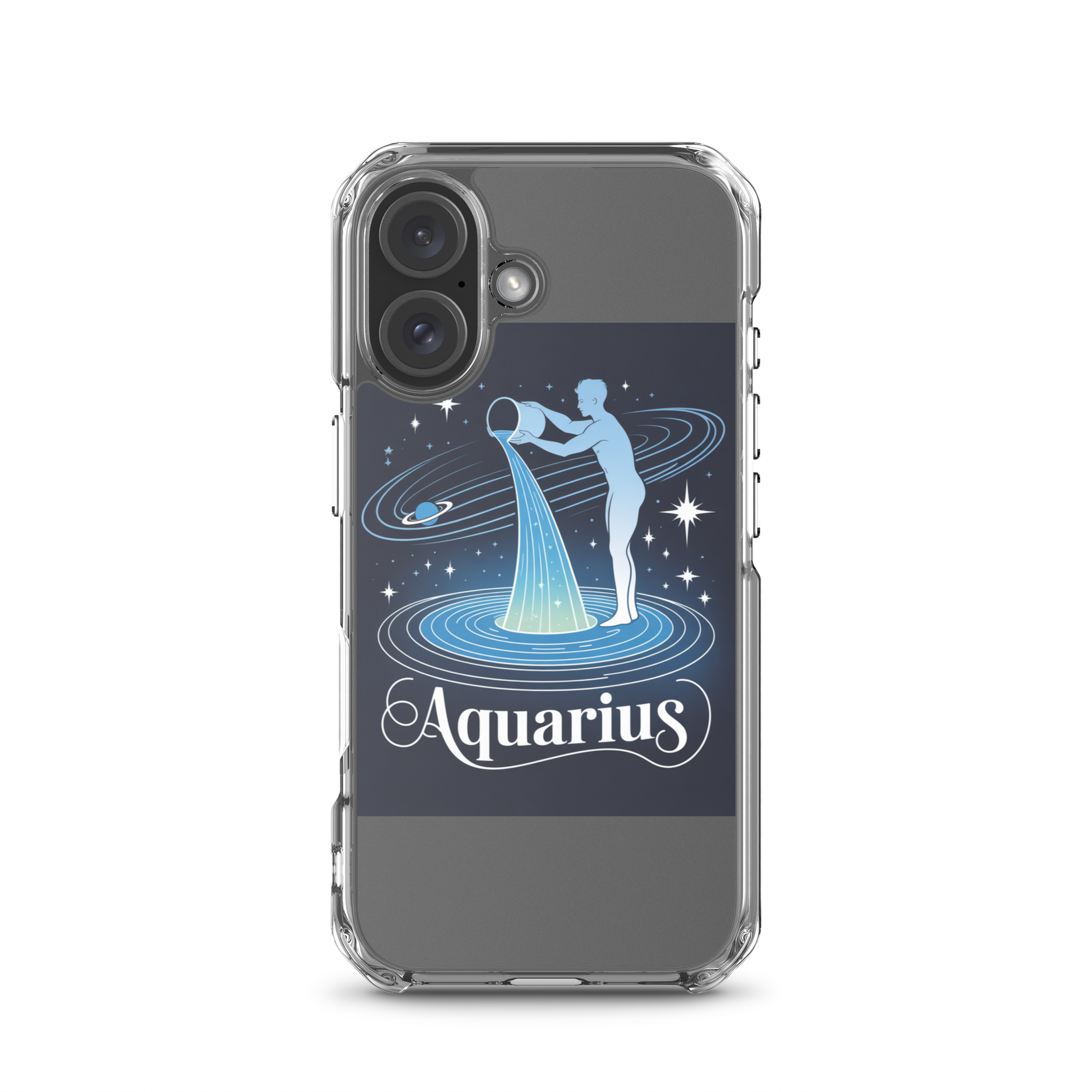 Aquarius iPhone Case – Cosmic Waterbearer & Saturn Ring - RaZits