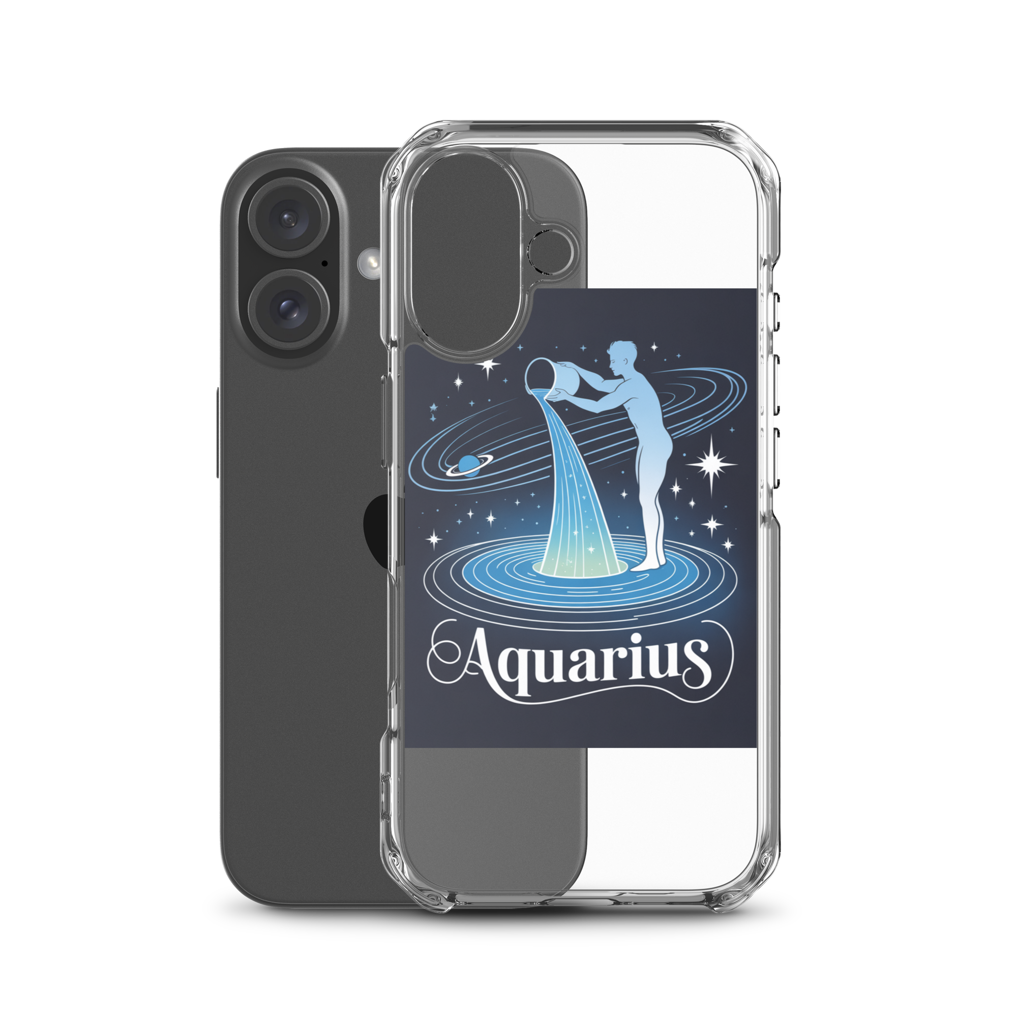 Aquarius iPhone Case – Cosmic Waterbearer & Saturn Ring - RaZits