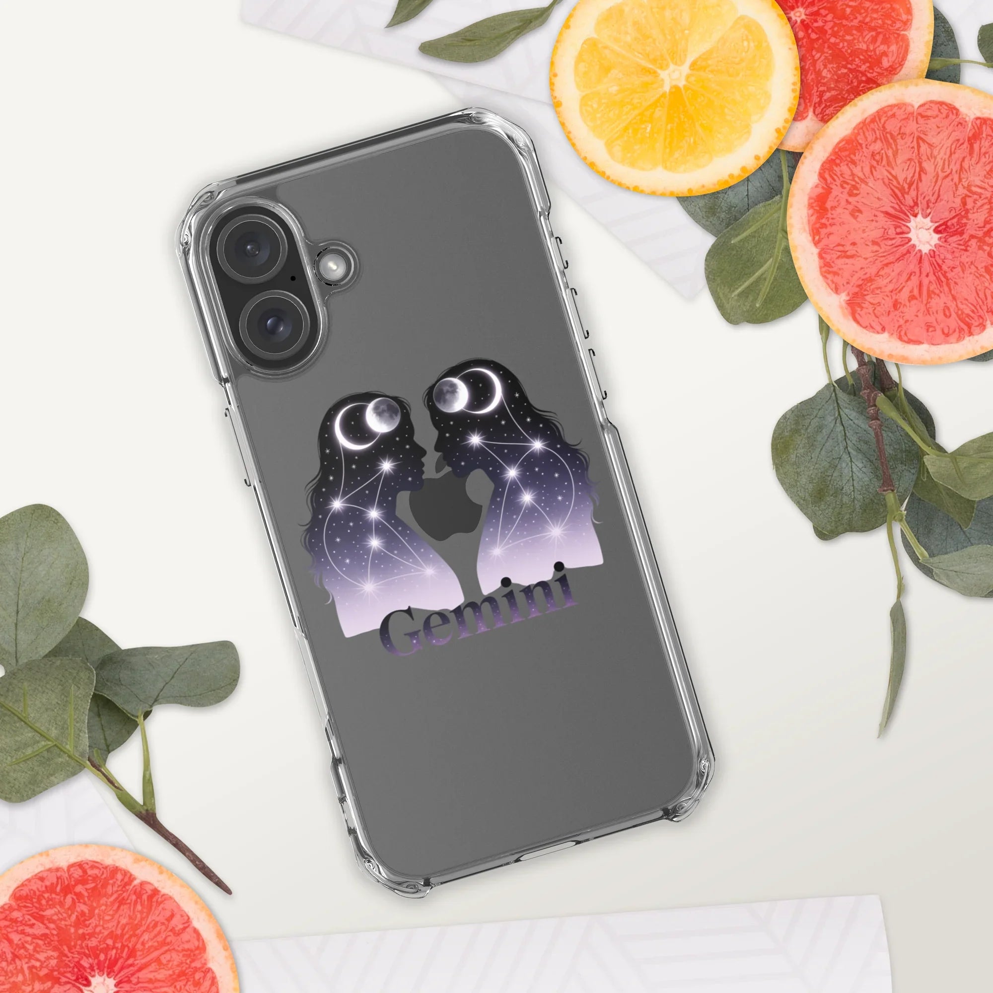 Gemini iPhone Case – Twin Lunar Reflections - RaZits