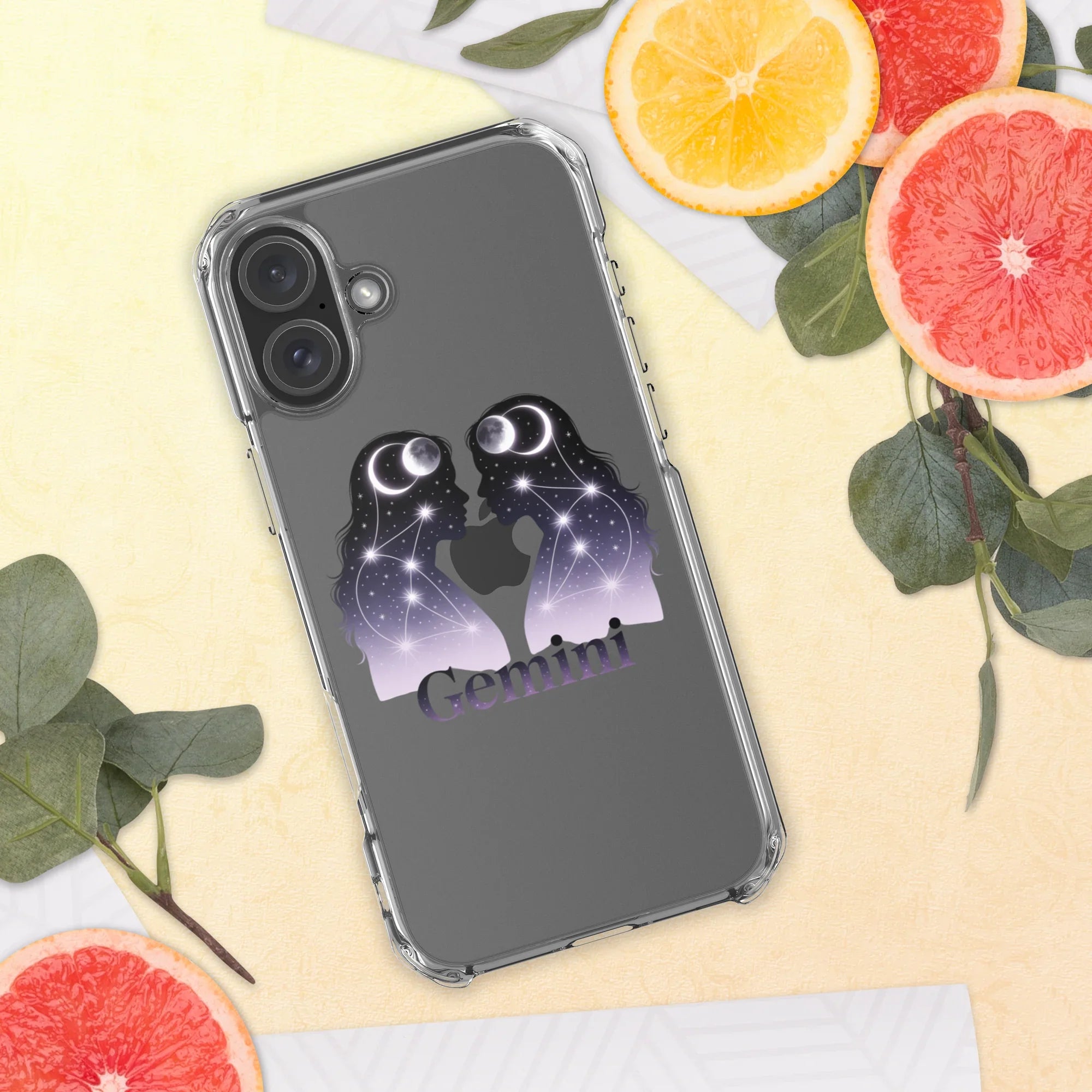 Gemini iPhone Case – Twin Lunar Reflections - RaZits
