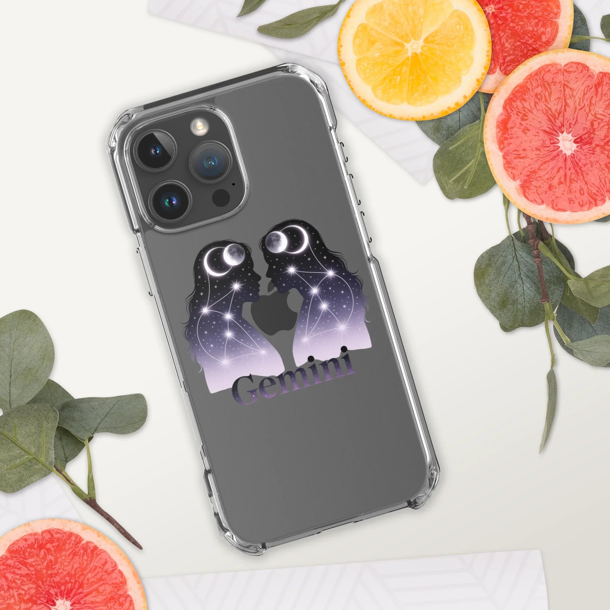 Gemini iPhone Case – Twin Lunar Reflections - RaZits