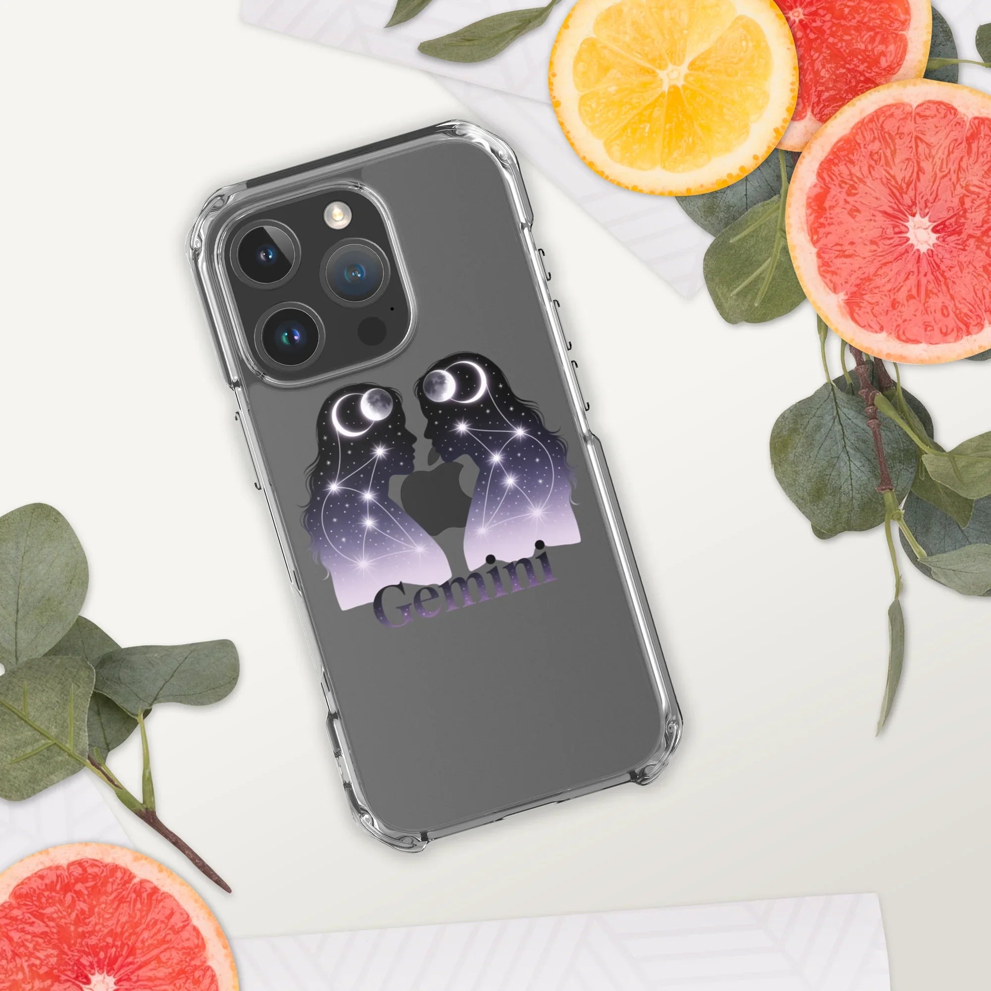 Gemini iPhone Case – Twin Lunar Reflections - RaZits