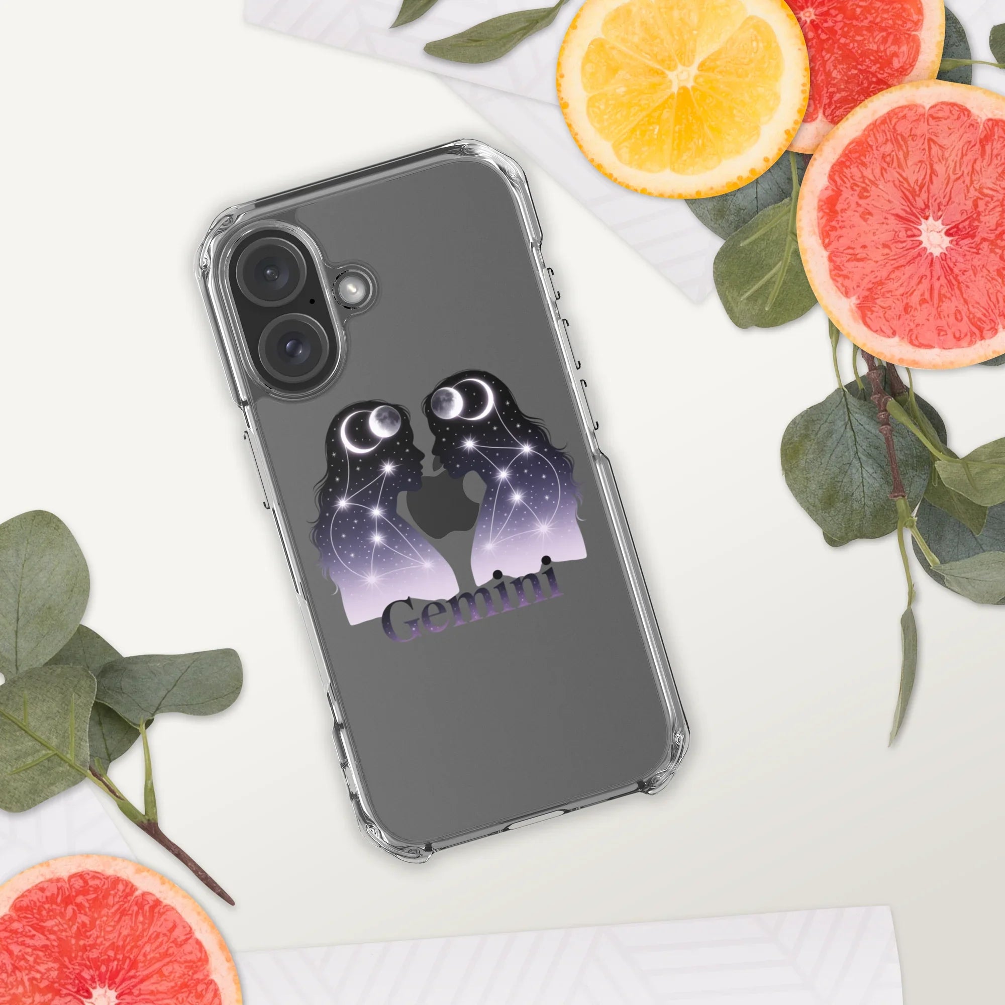 Gemini iPhone Case – Twin Lunar Reflections - RaZits