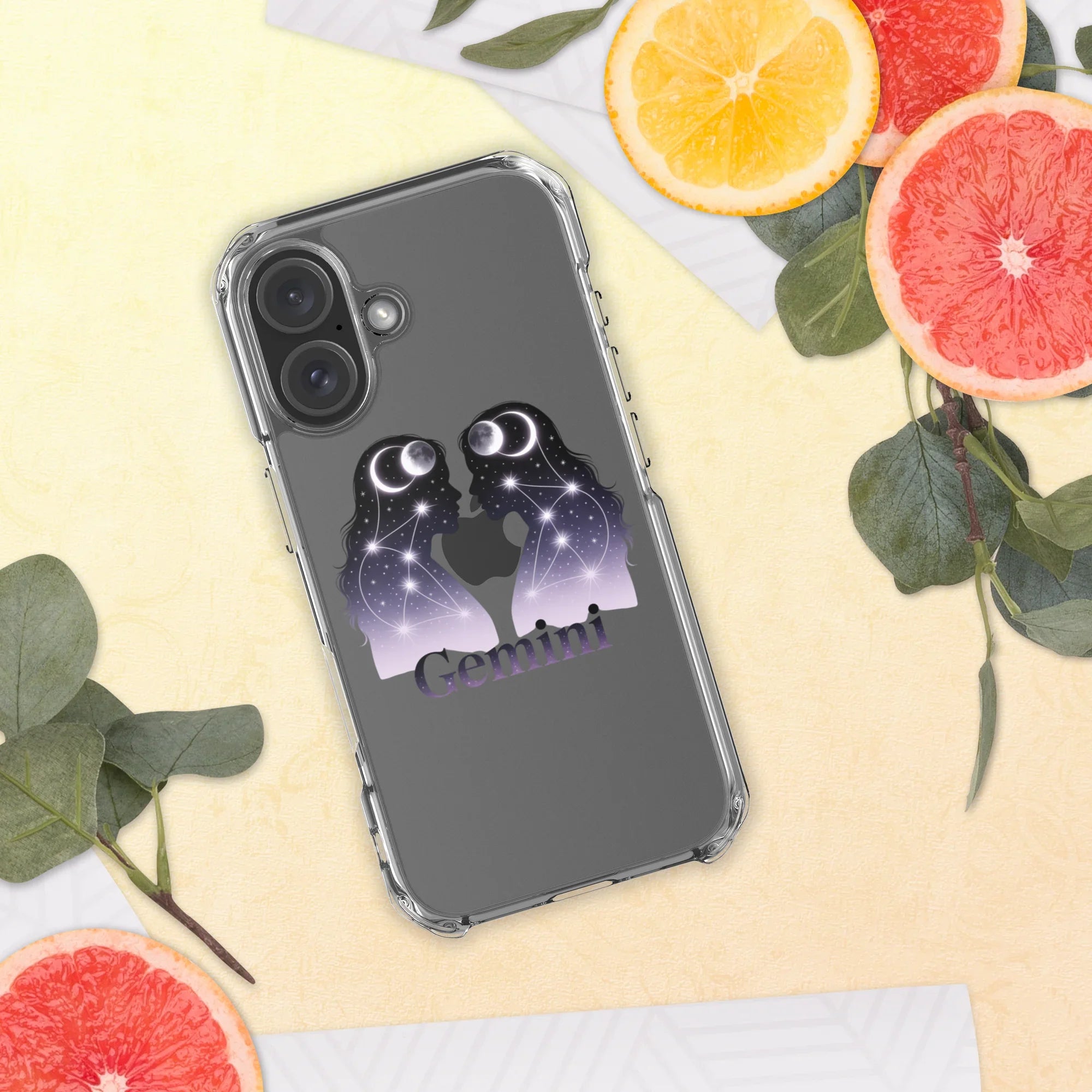 Gemini iPhone Case – Twin Lunar Reflections - RaZits