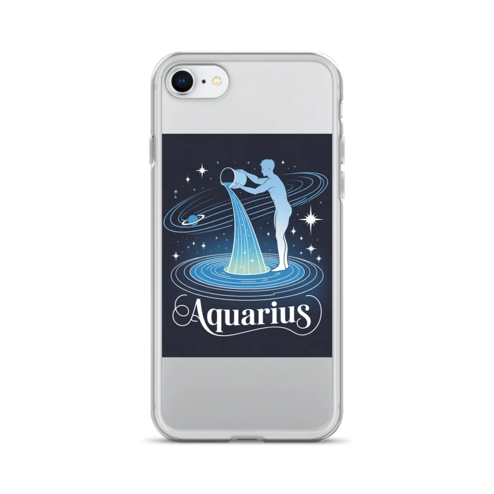 Aquarius iPhone Case – Cosmic Waterbearer & Saturn Ring - RaZits